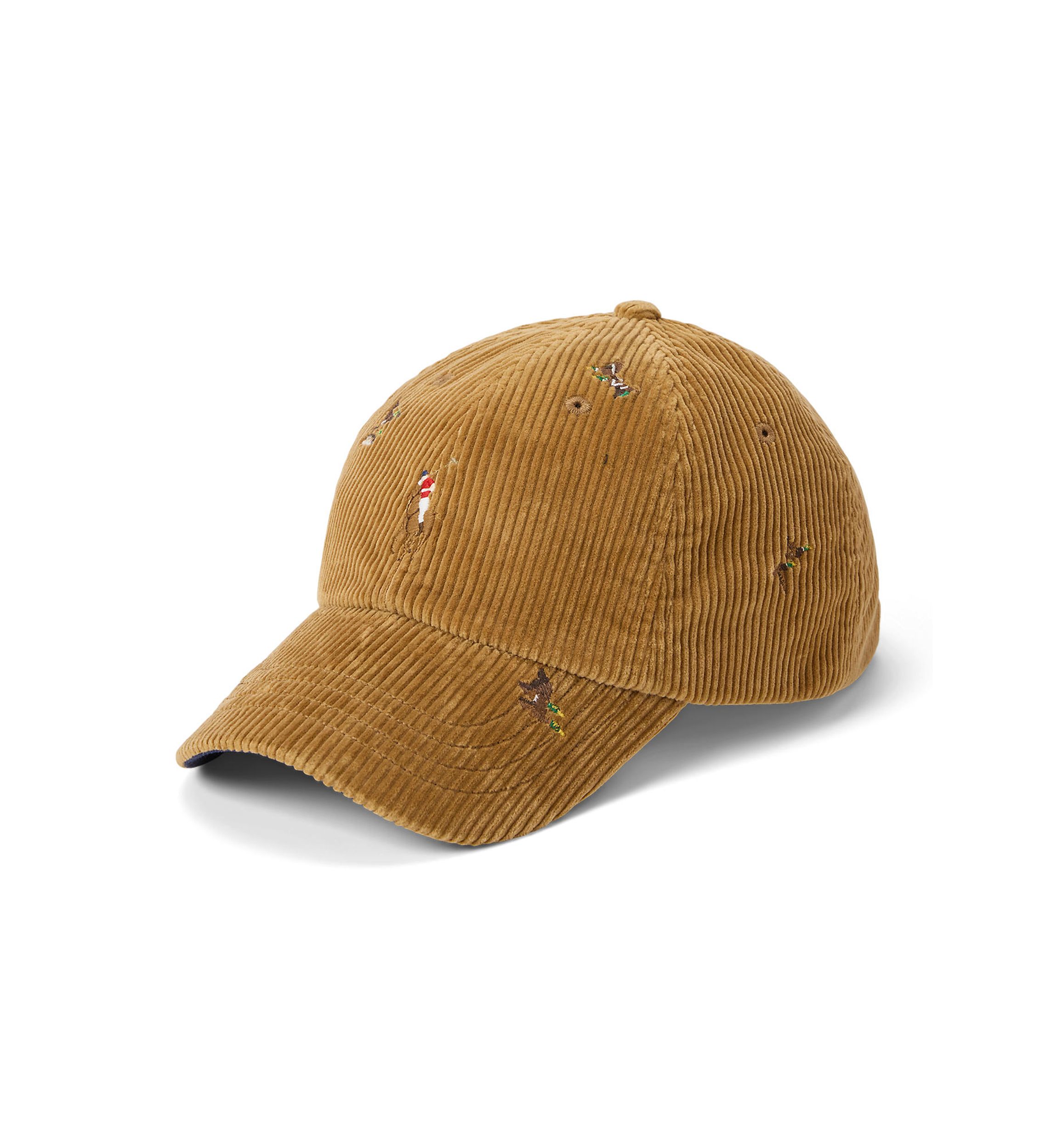 Duck-Embroidered Corduroy Ball Cap