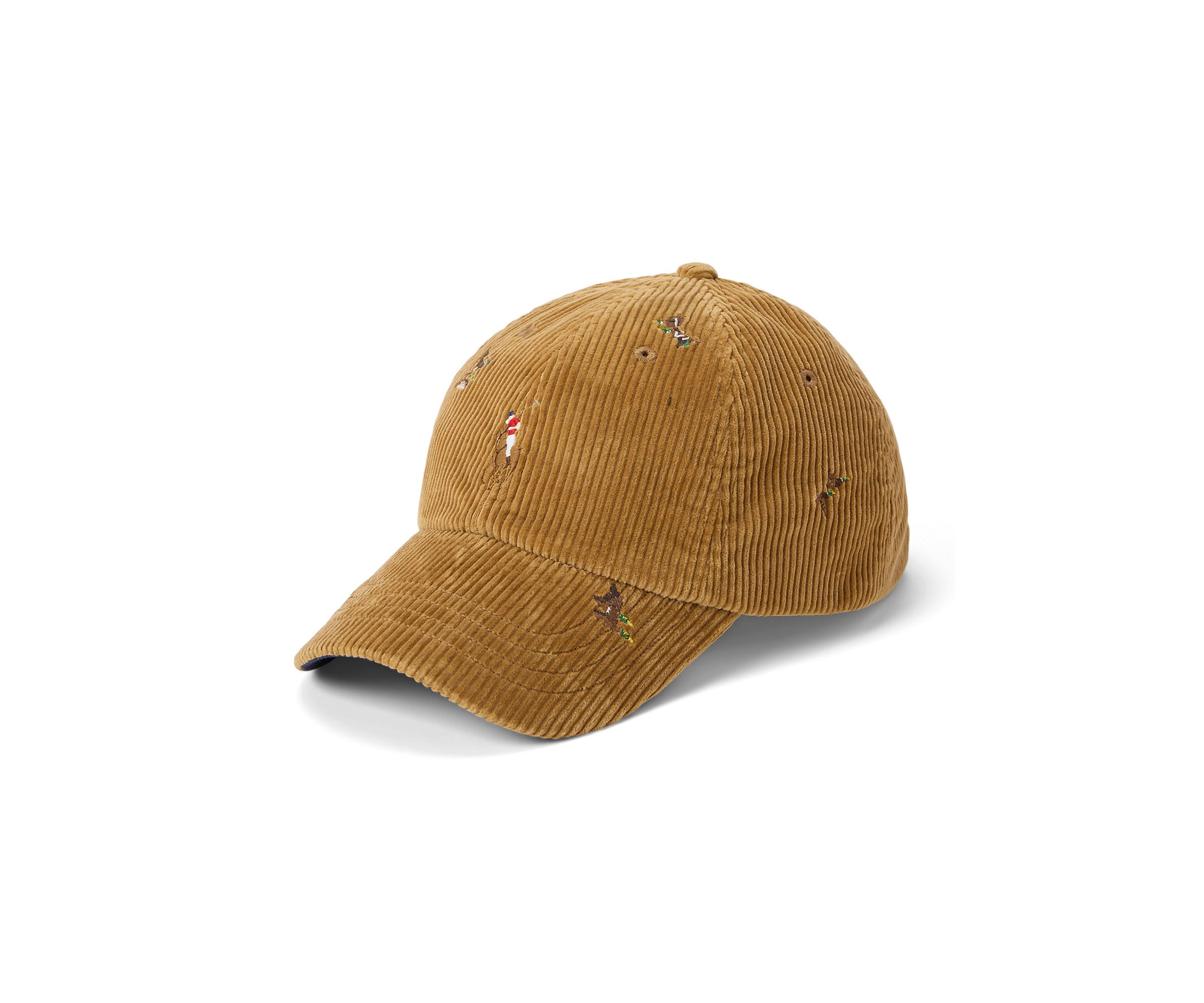 Duck-Embroidered Corduroy Ball Cap