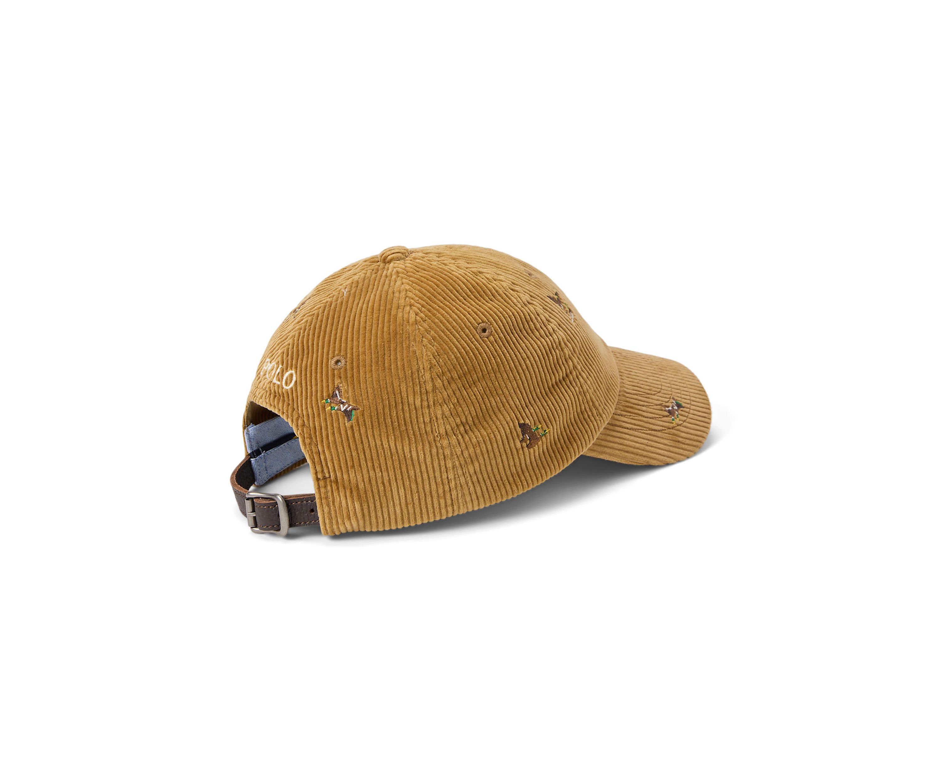 Duck-Embroidered Corduroy Ball Cap