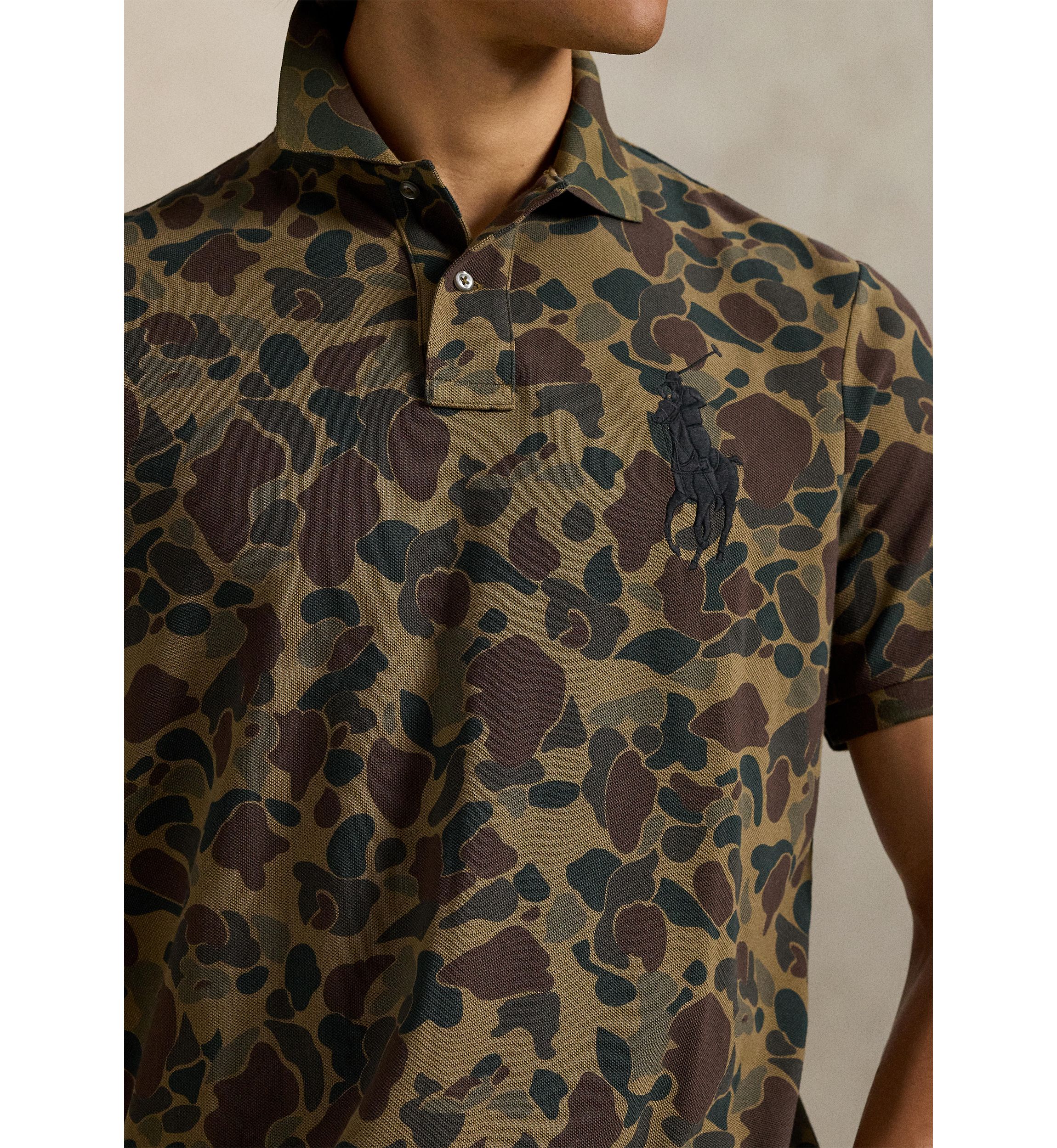 Classic Big Pony Camo Mesh Polo Shirt