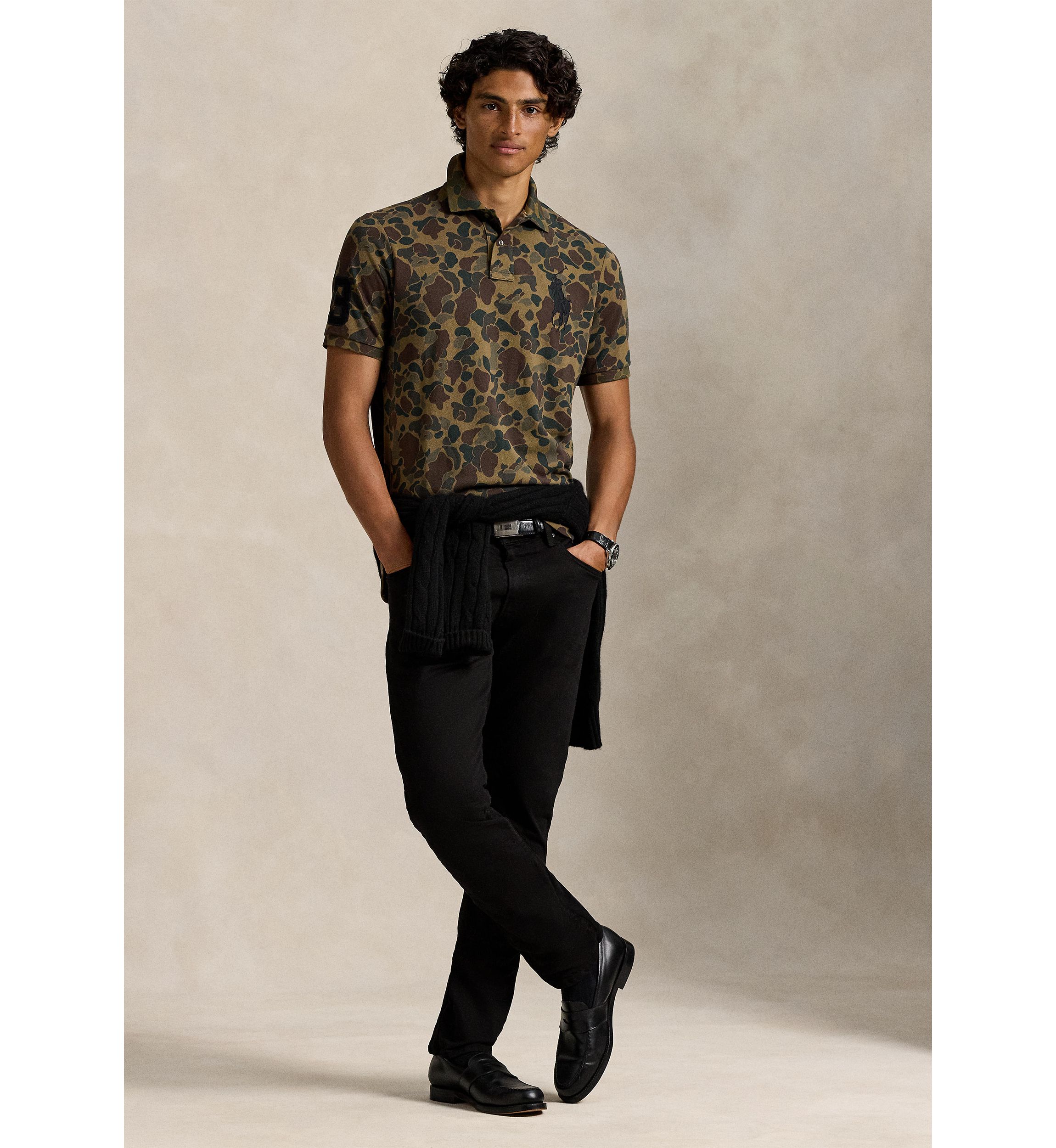 Classic Big Pony Camo Mesh Polo Shirt