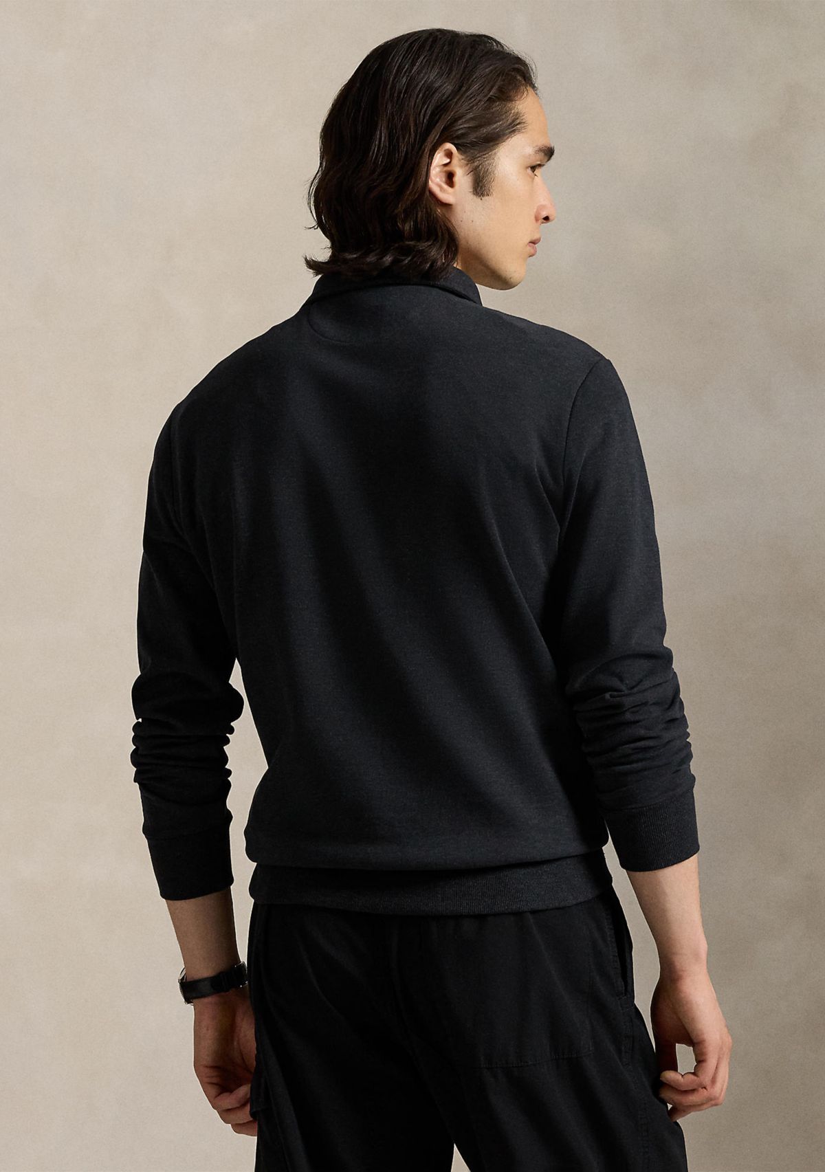 Luxury Jersey Polo Collar Pullover
