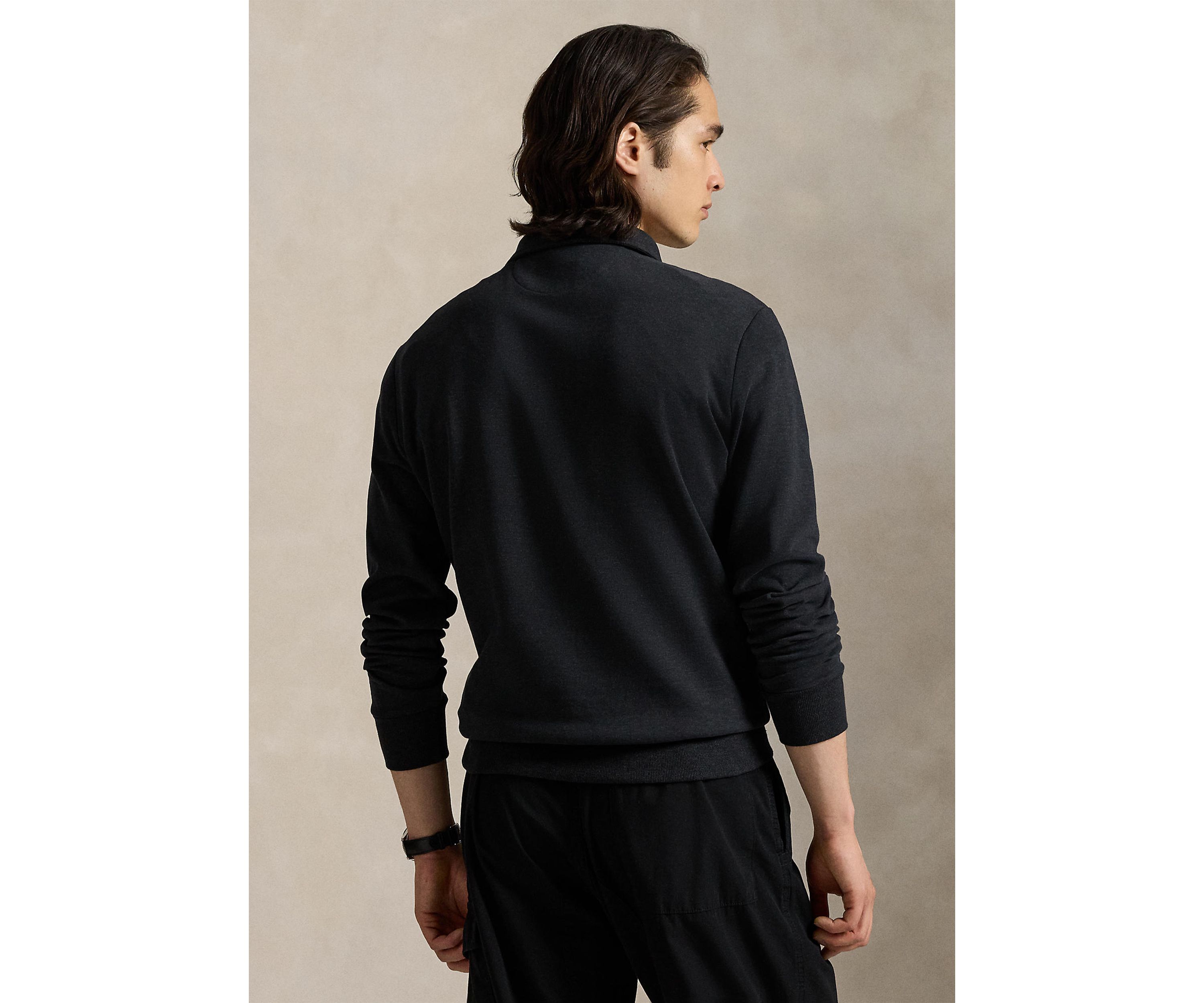 Luxury Jersey Polo Collar Pullover