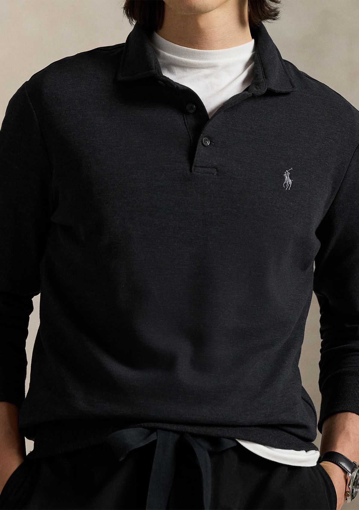 Luxury Jersey Polo Collar Pullover