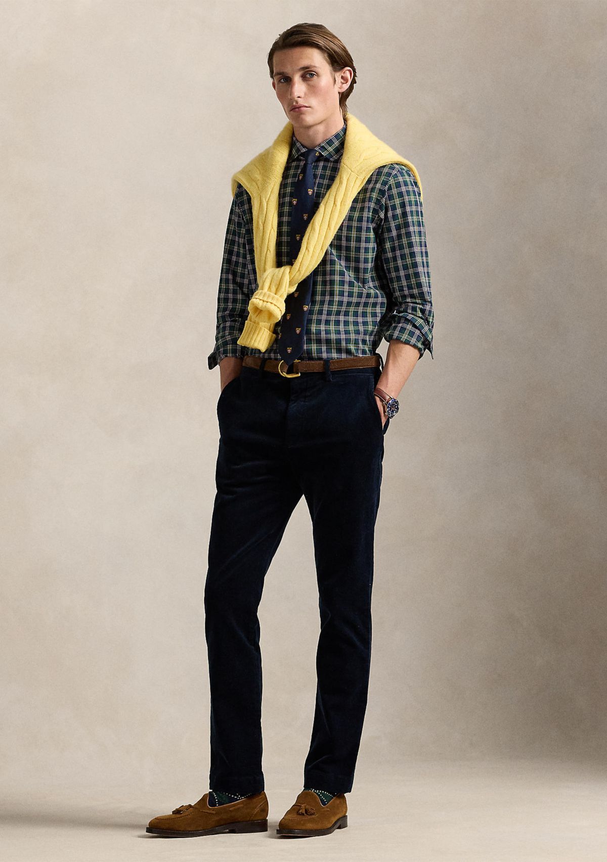 Classic Fit Plaid Poplin Shirt