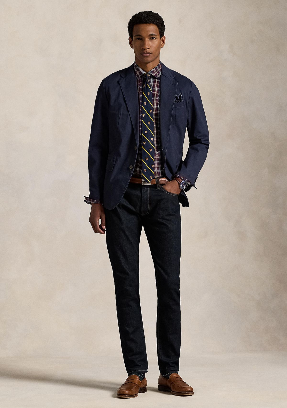 Classic Fit Plaid Poplin Shirt