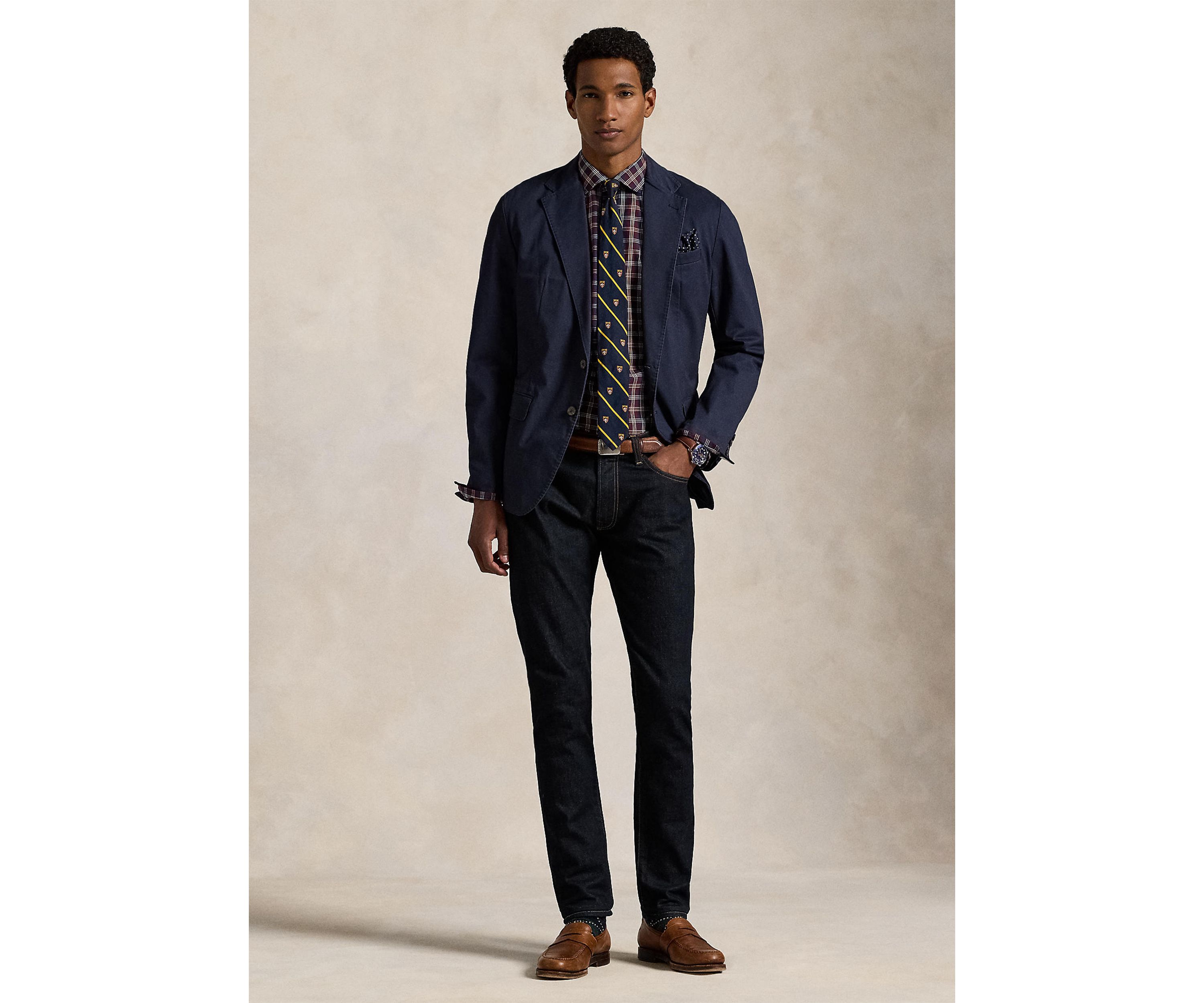 Classic Fit Plaid Poplin Shirt