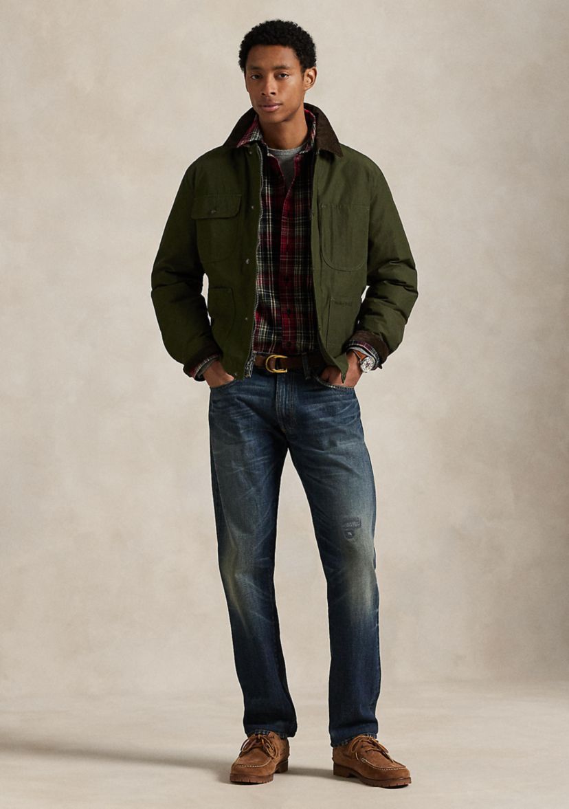 Mens Classic Fit Plaid Oxford Work shirt