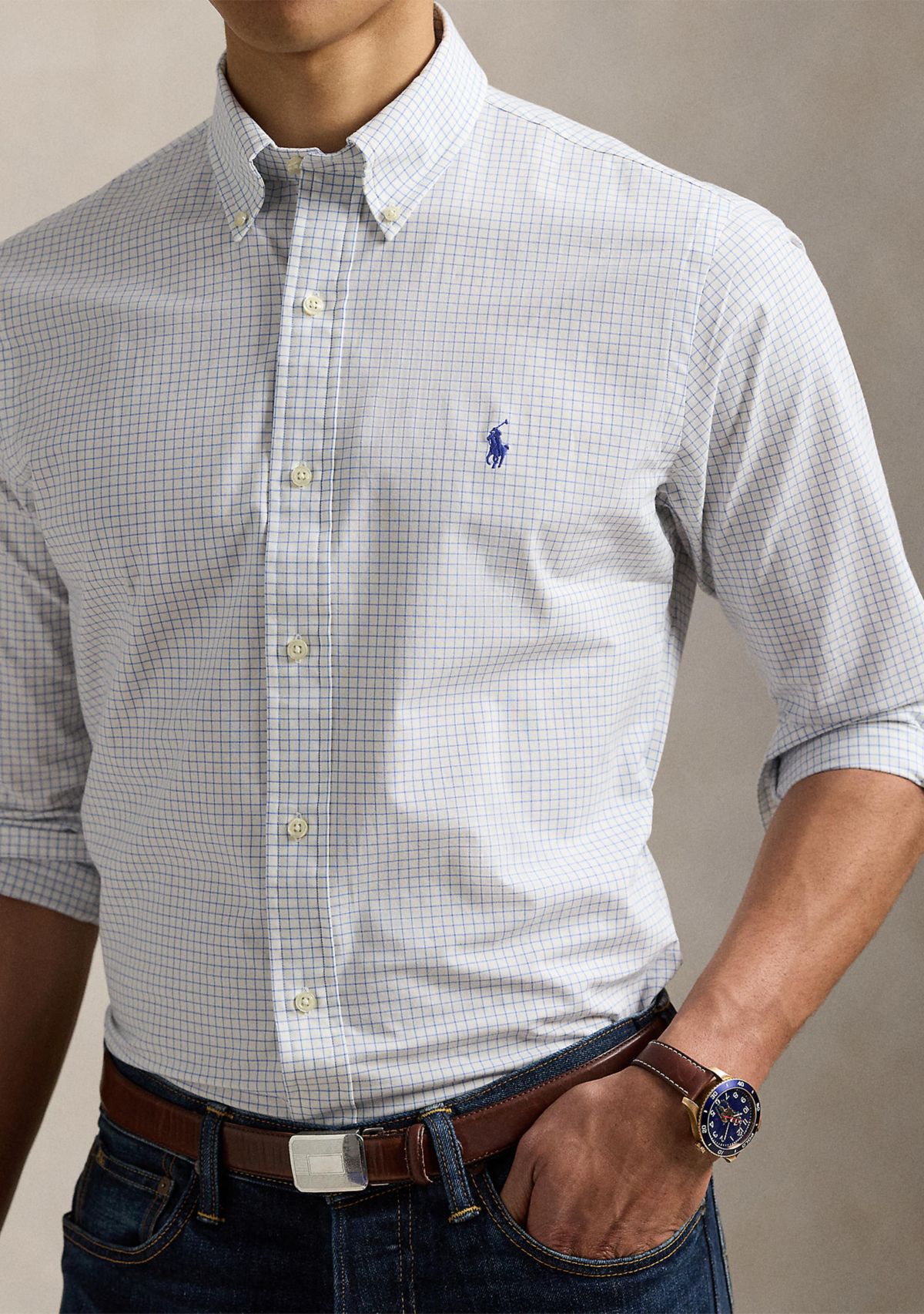 Classic Fit Stretch Poplin Shirt