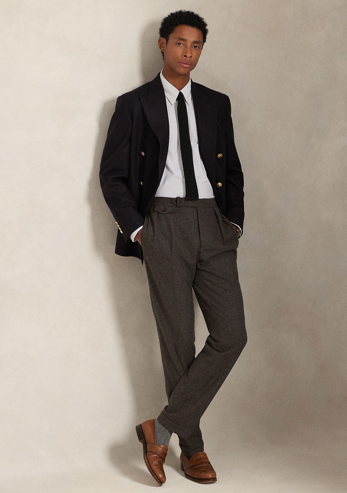 Mens Long Sleeve Oxford Shirt