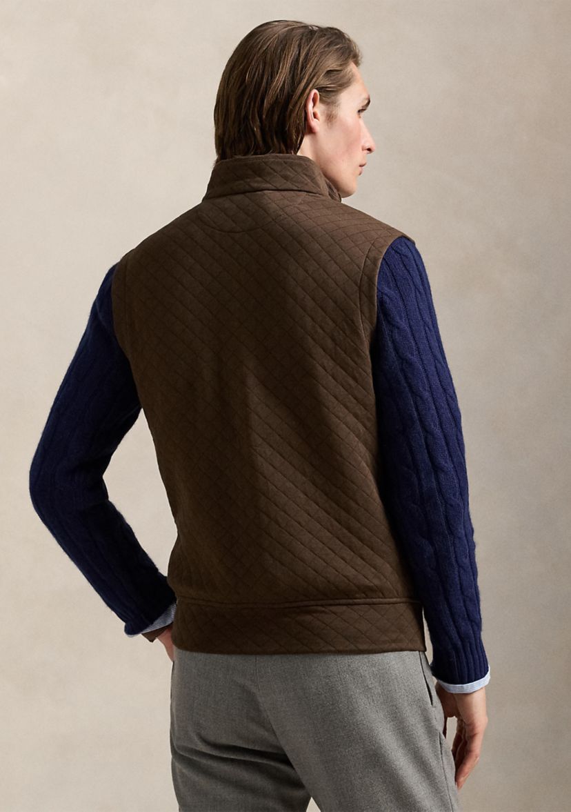 Mens Quilted Double-Knit Jersey Vest