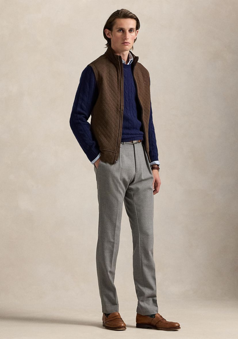 Mens Quilted Double-Knit Jersey Vest