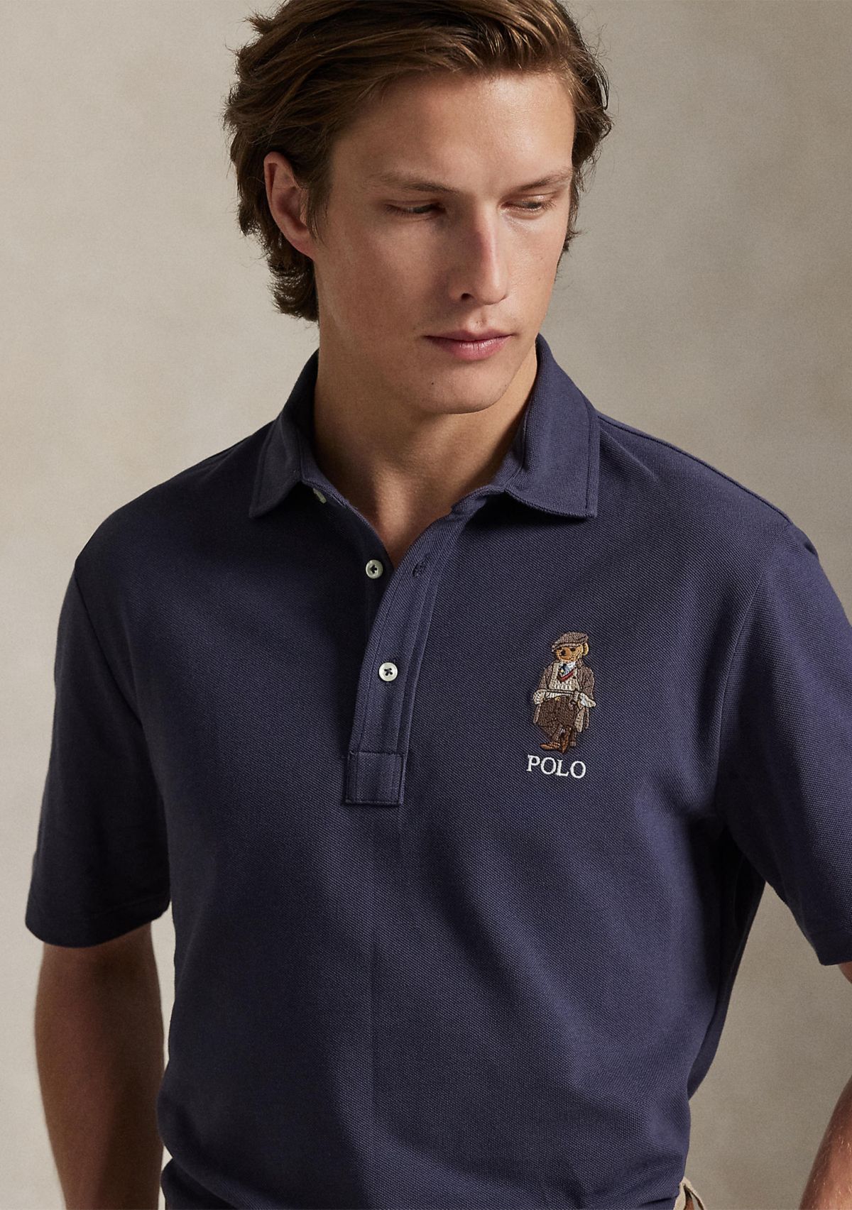 Classic Fit Polo Bear Mesh Polo Shirt