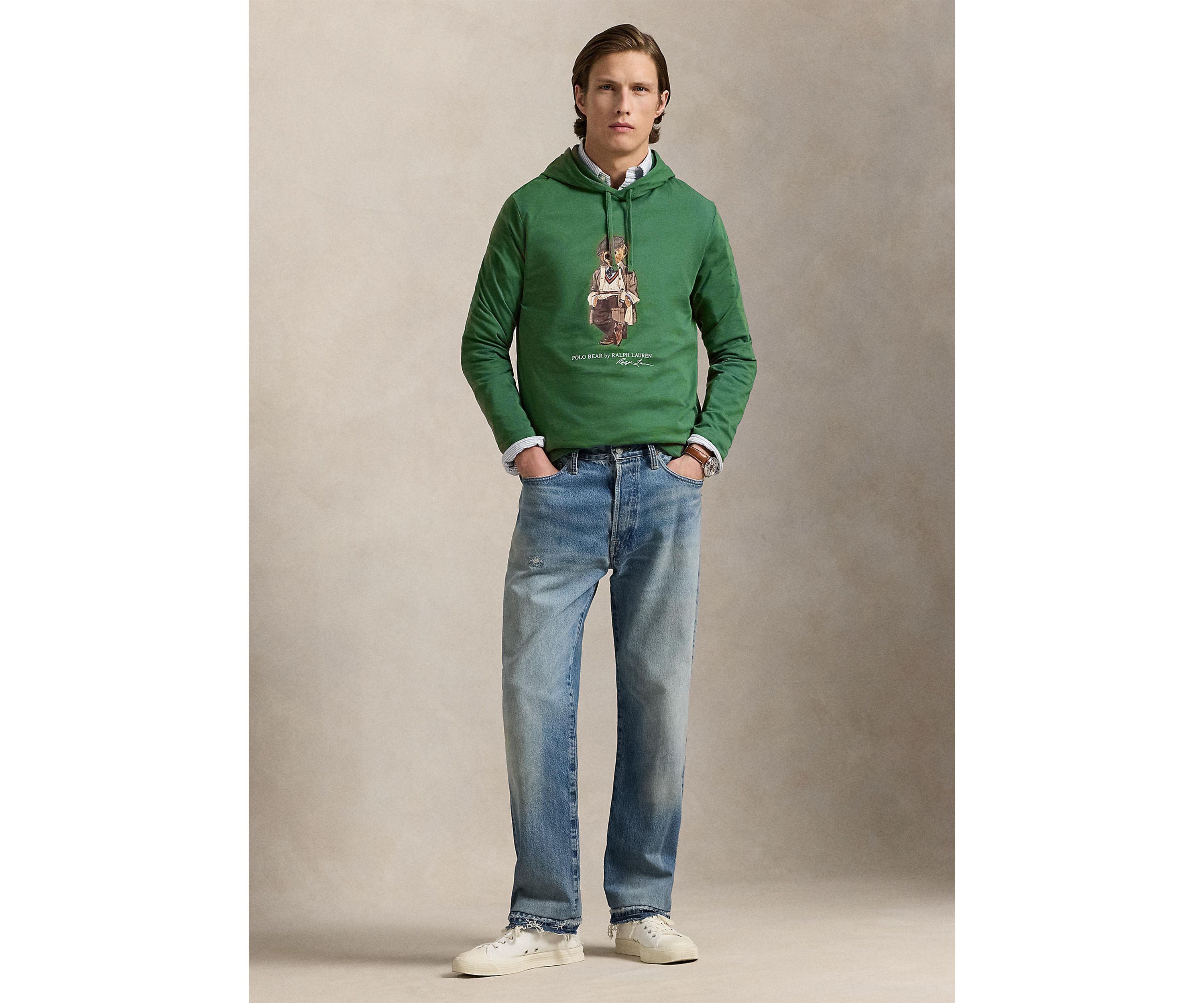 Polo Bear Jersey Hooded T-Shirt