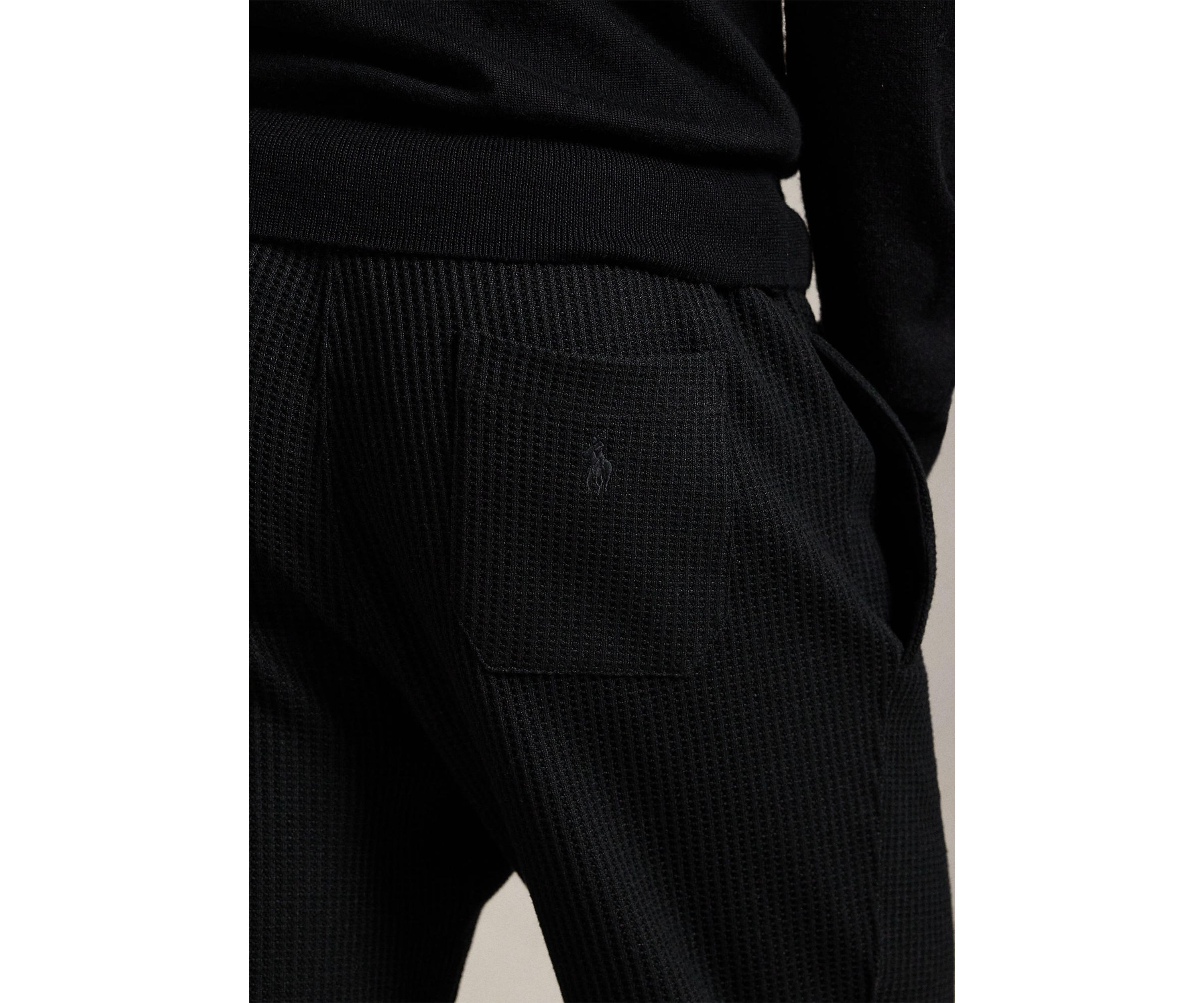 Waffle-Knit Fleece Sweatpants