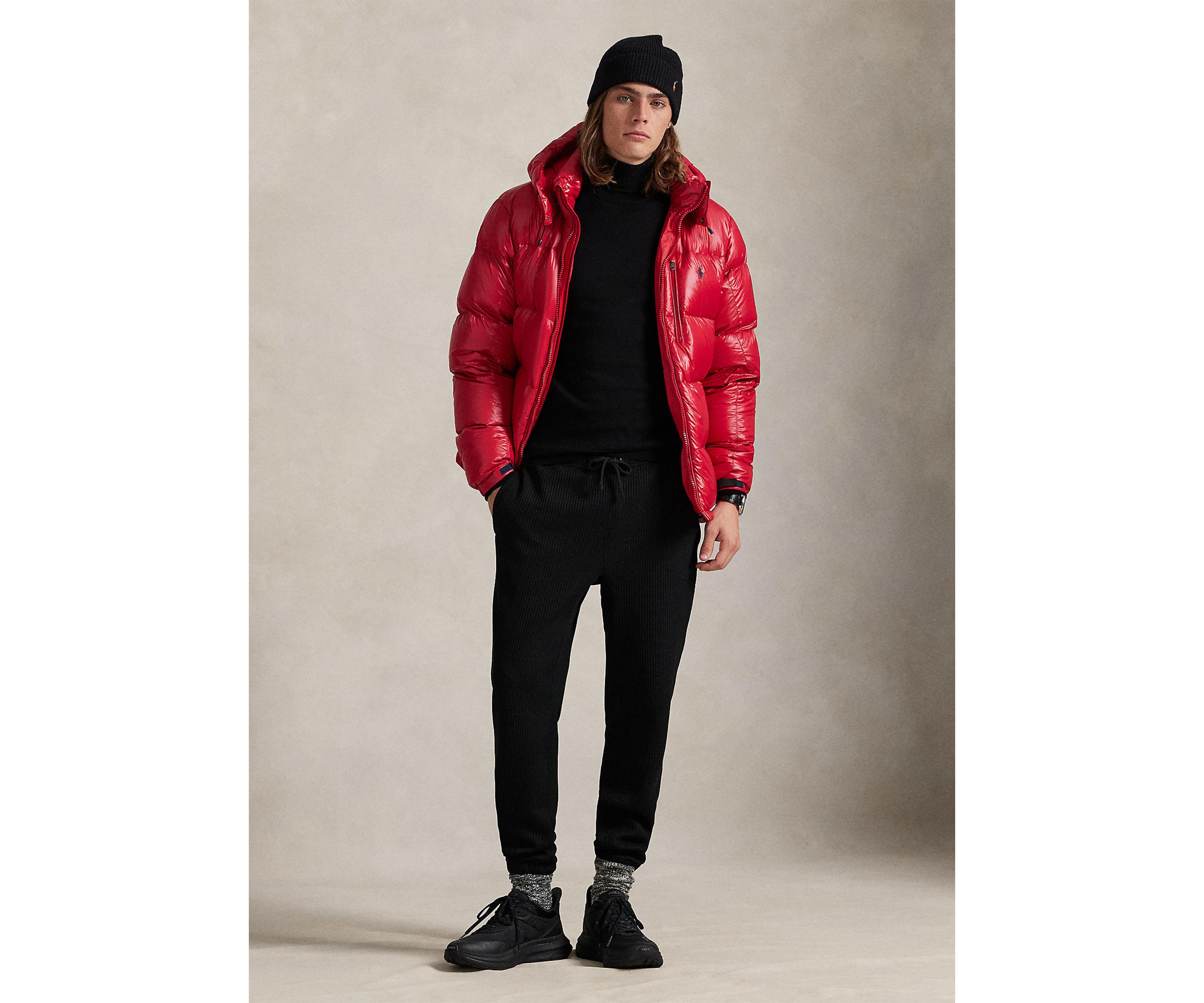 Waffle-Knit Fleece Sweatpants