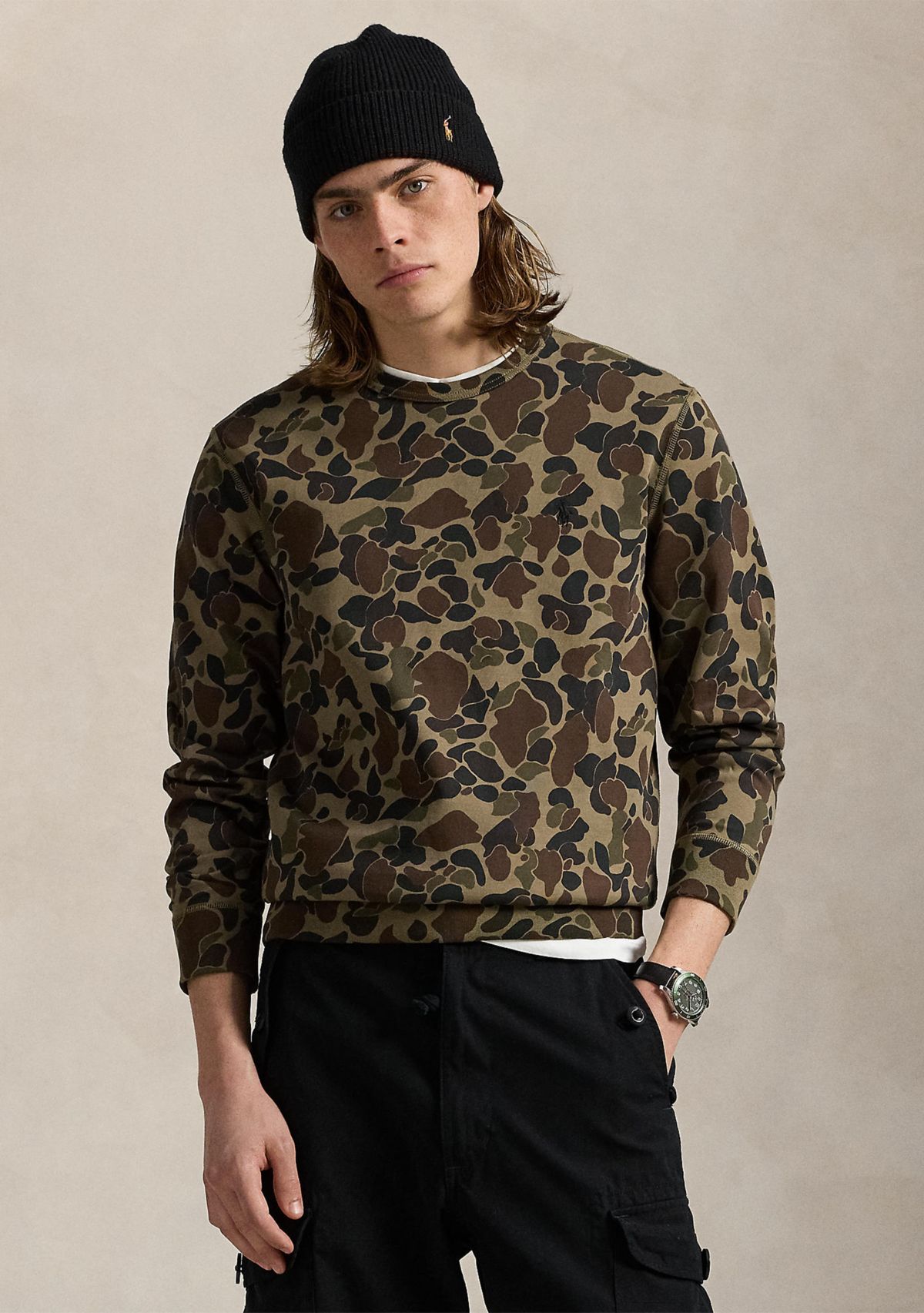 Camo Double-Knit Sweatshirt