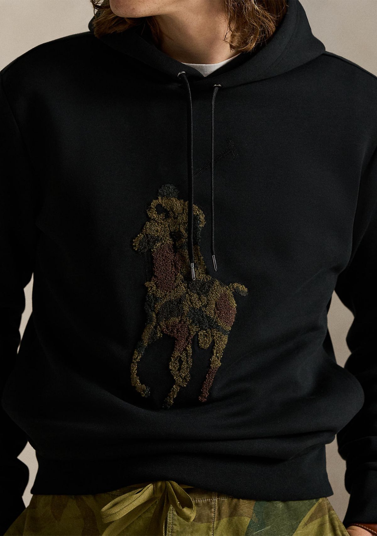 Camo Big Pony Double-Knit Hoodie