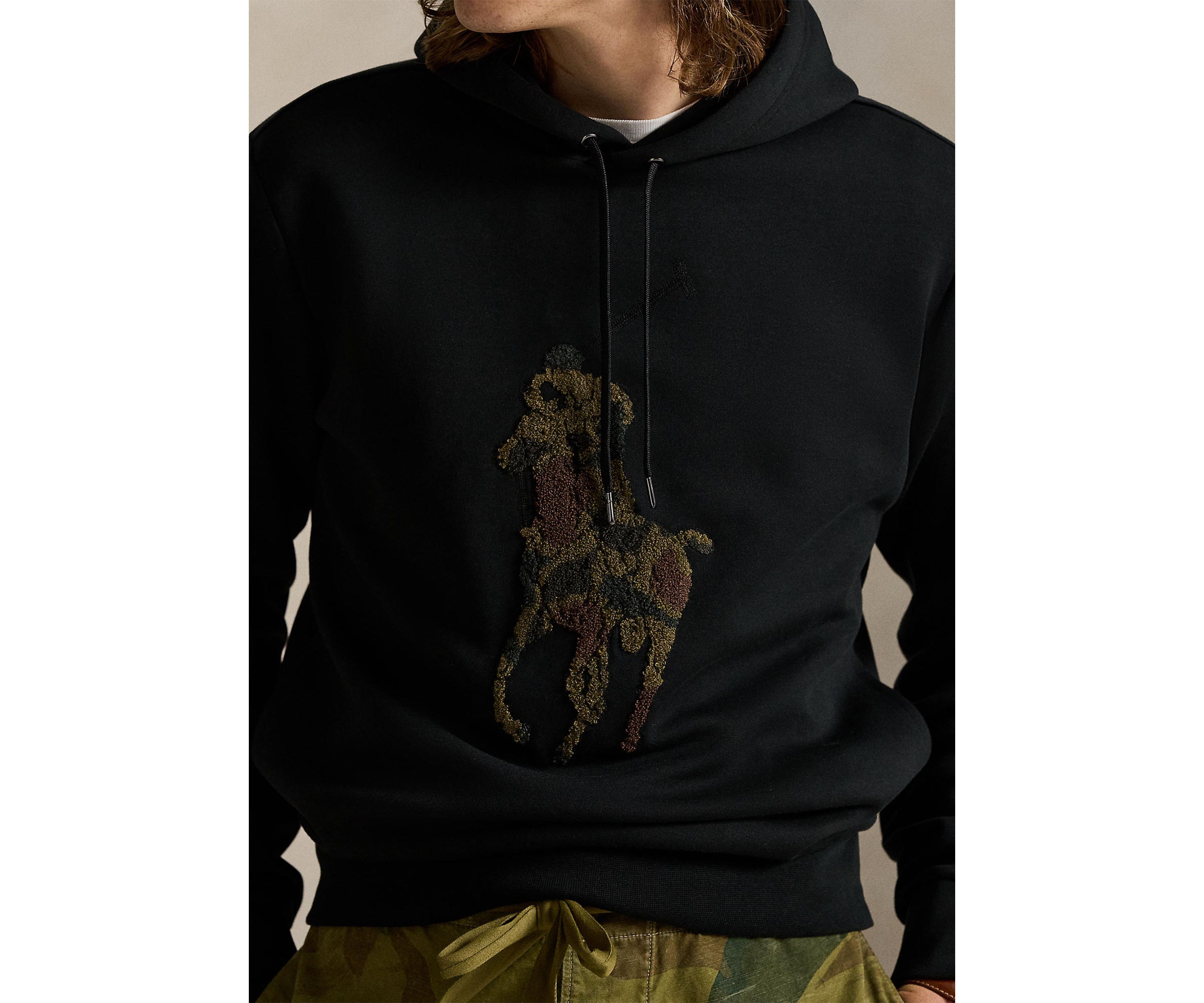 Camo Big Pony Double-Knit Hoodie
