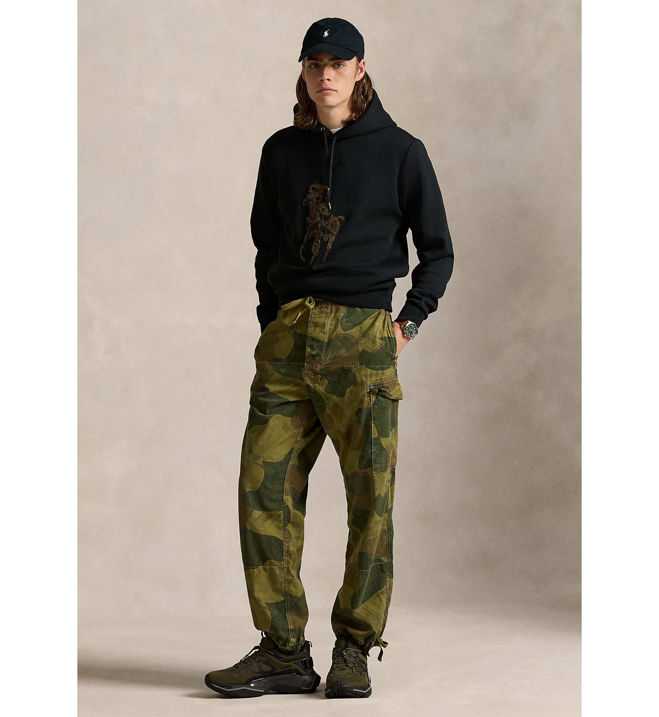 Camo Big Pony Double-Knit Hoodie