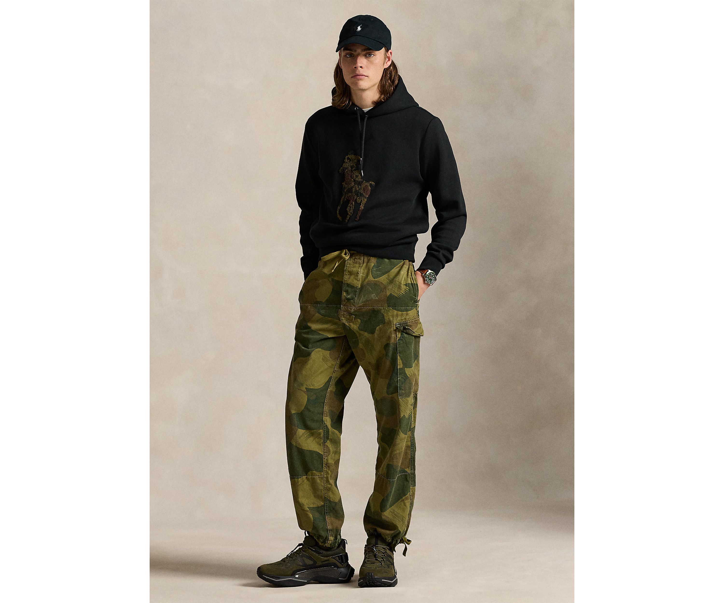 Camo Big Pony Double-Knit Hoodie