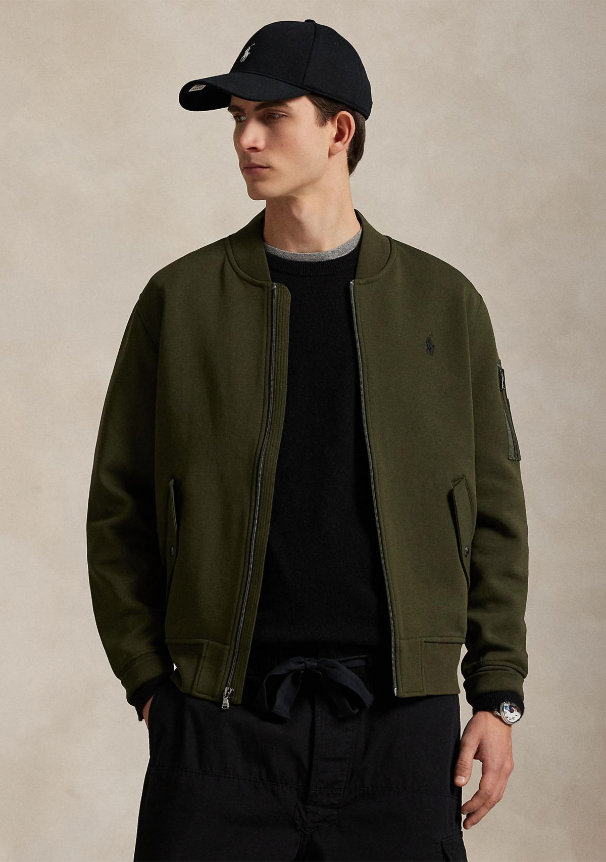 Double-Knit Bomber Jacket