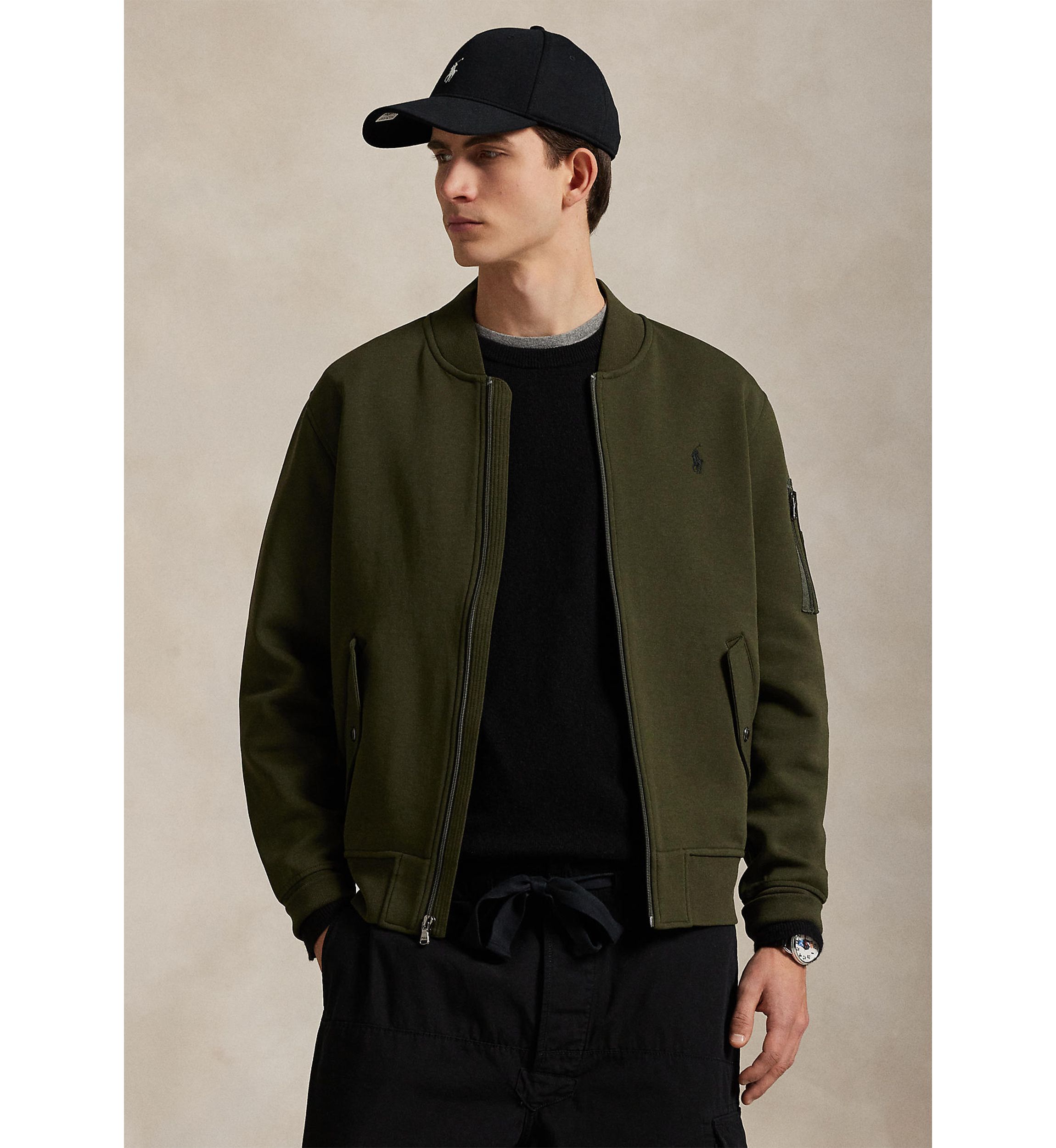 Double-Knit Bomber Jacket