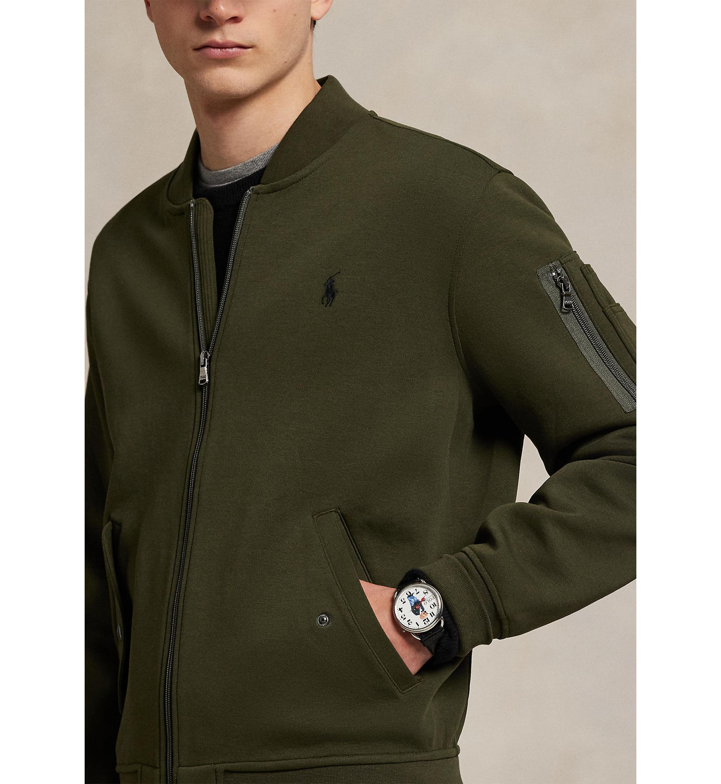 Double-Knit Bomber Jacket