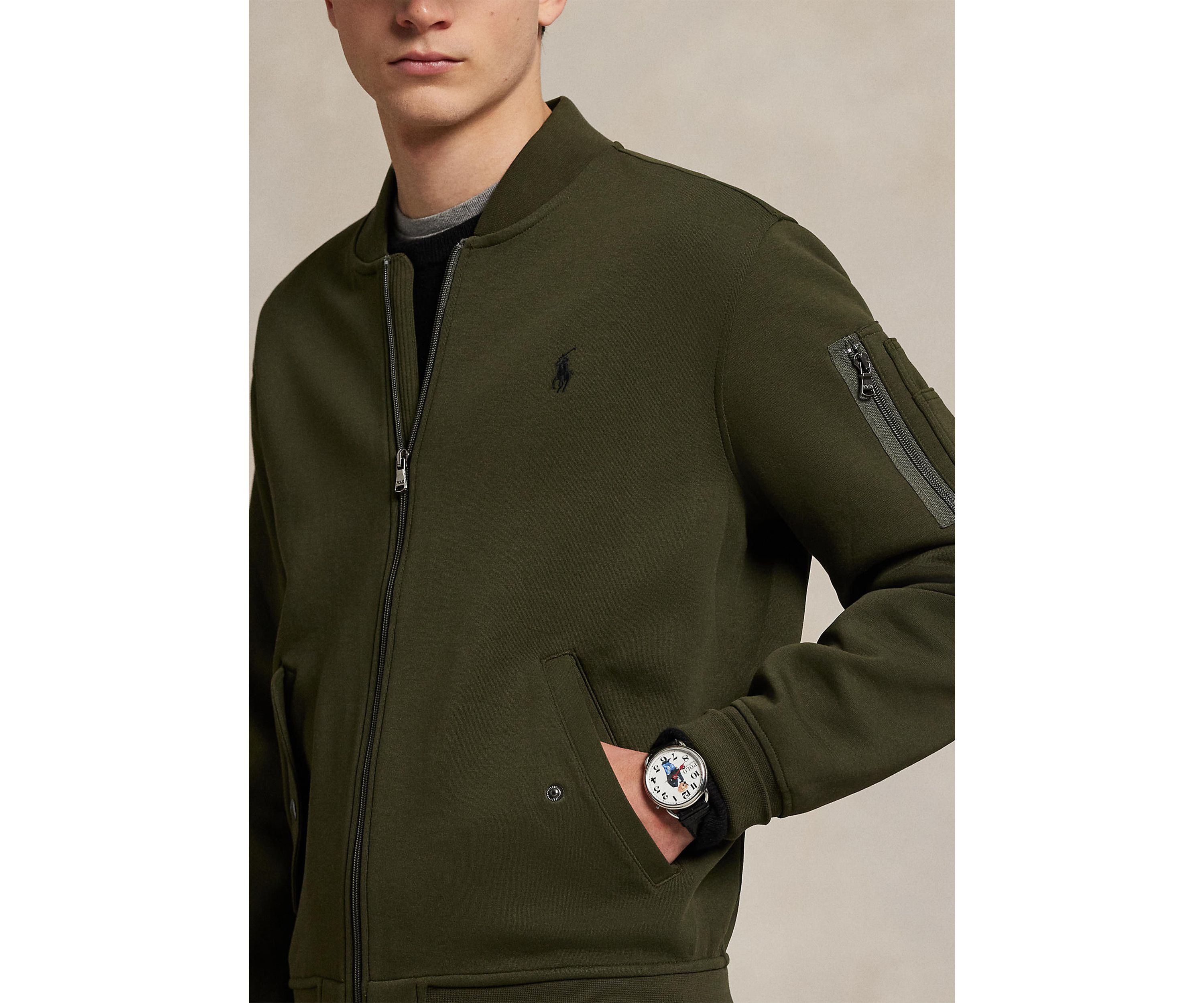 Double-Knit Bomber Jacket