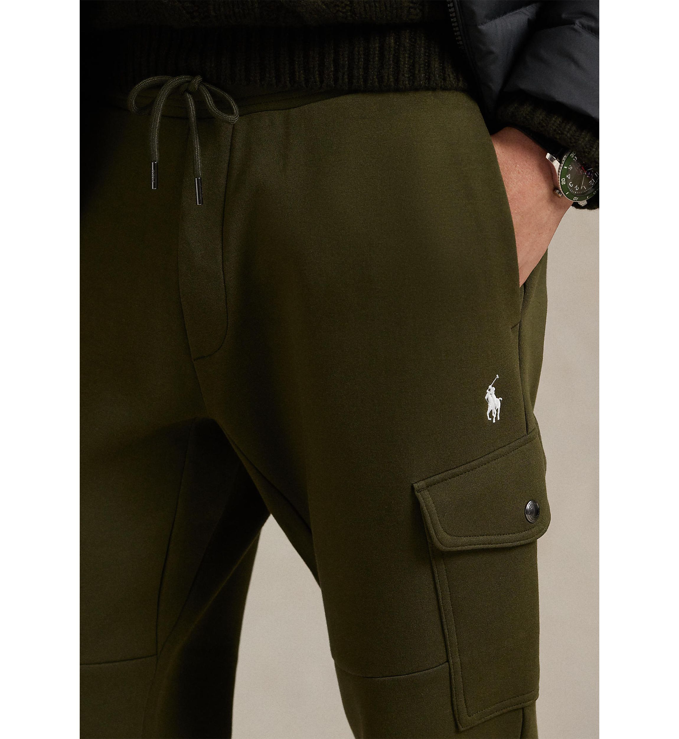 Double-Knit Cargo Jogger Pant