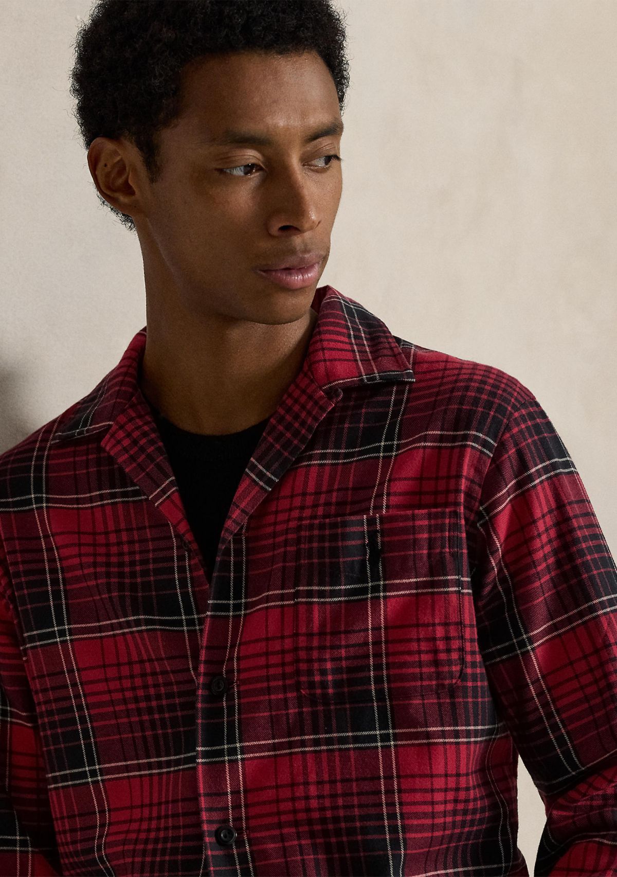 Mens Classic Fit Plaid Performance Camp Shirt