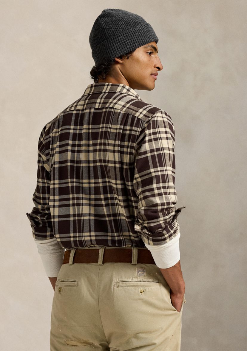Classic Fit Plaid Performance Camp Shirt