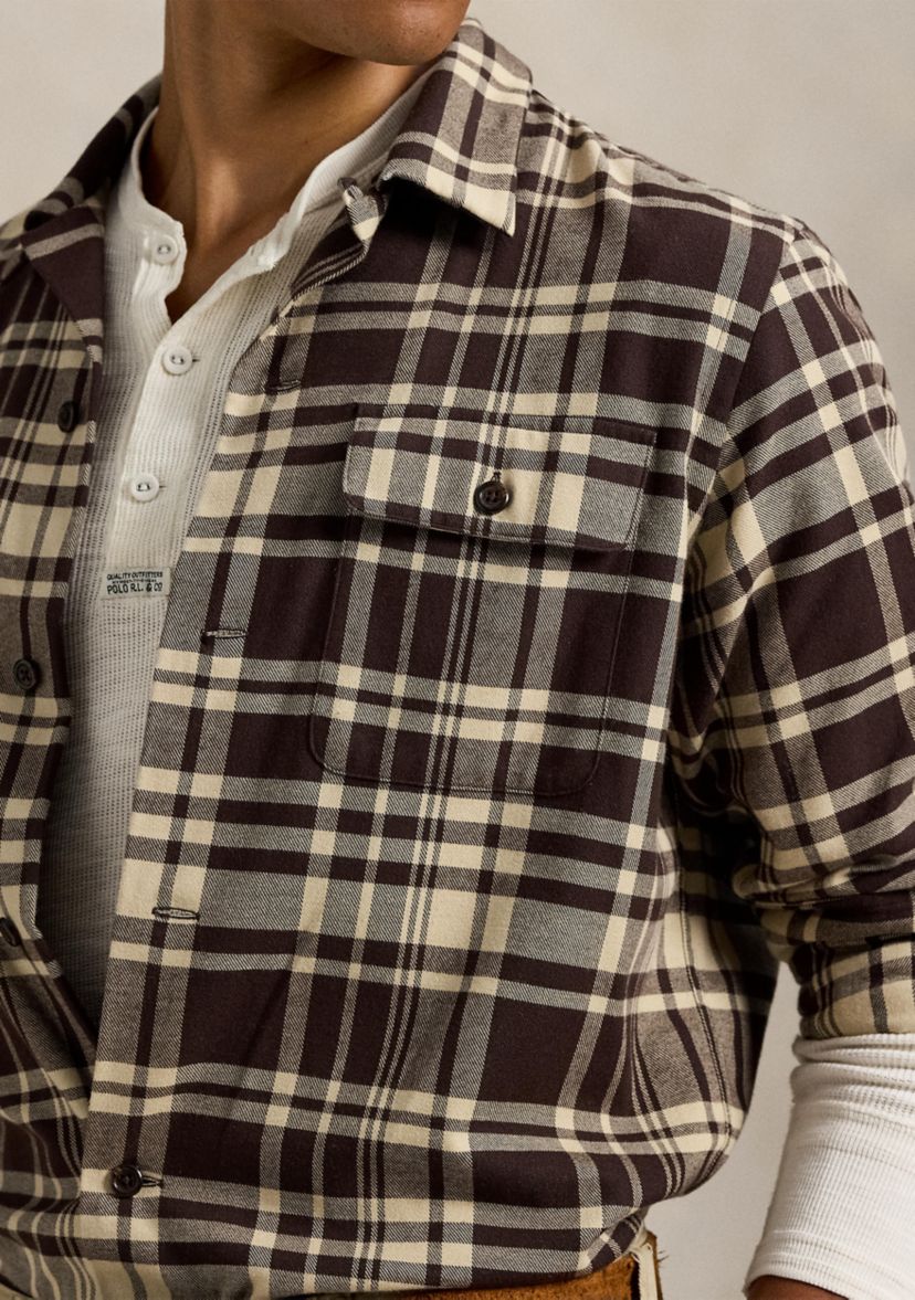 Classic Fit Plaid Performance Camp Shirt