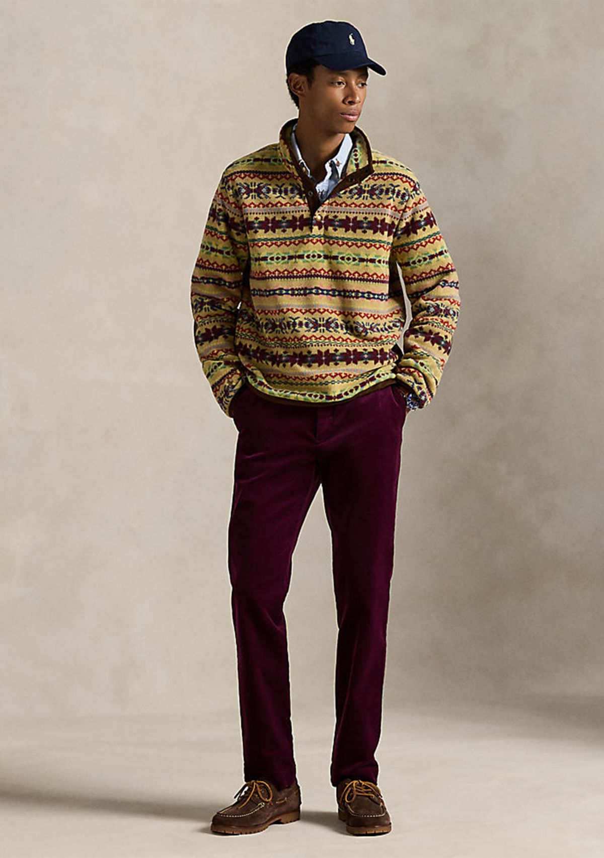 Fair Isle–Inspired Fleece Pullover