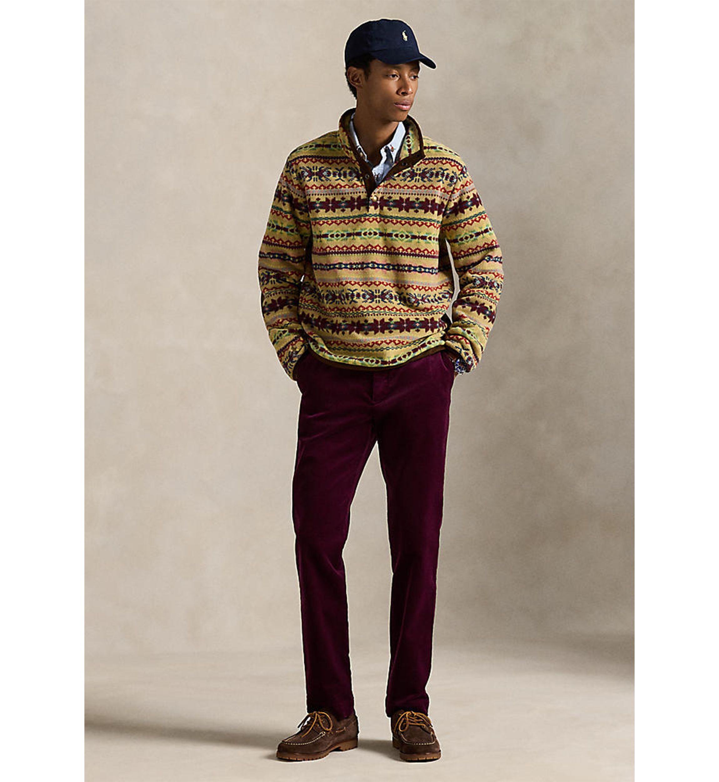 Fair Isle–Inspired Fleece Pullover