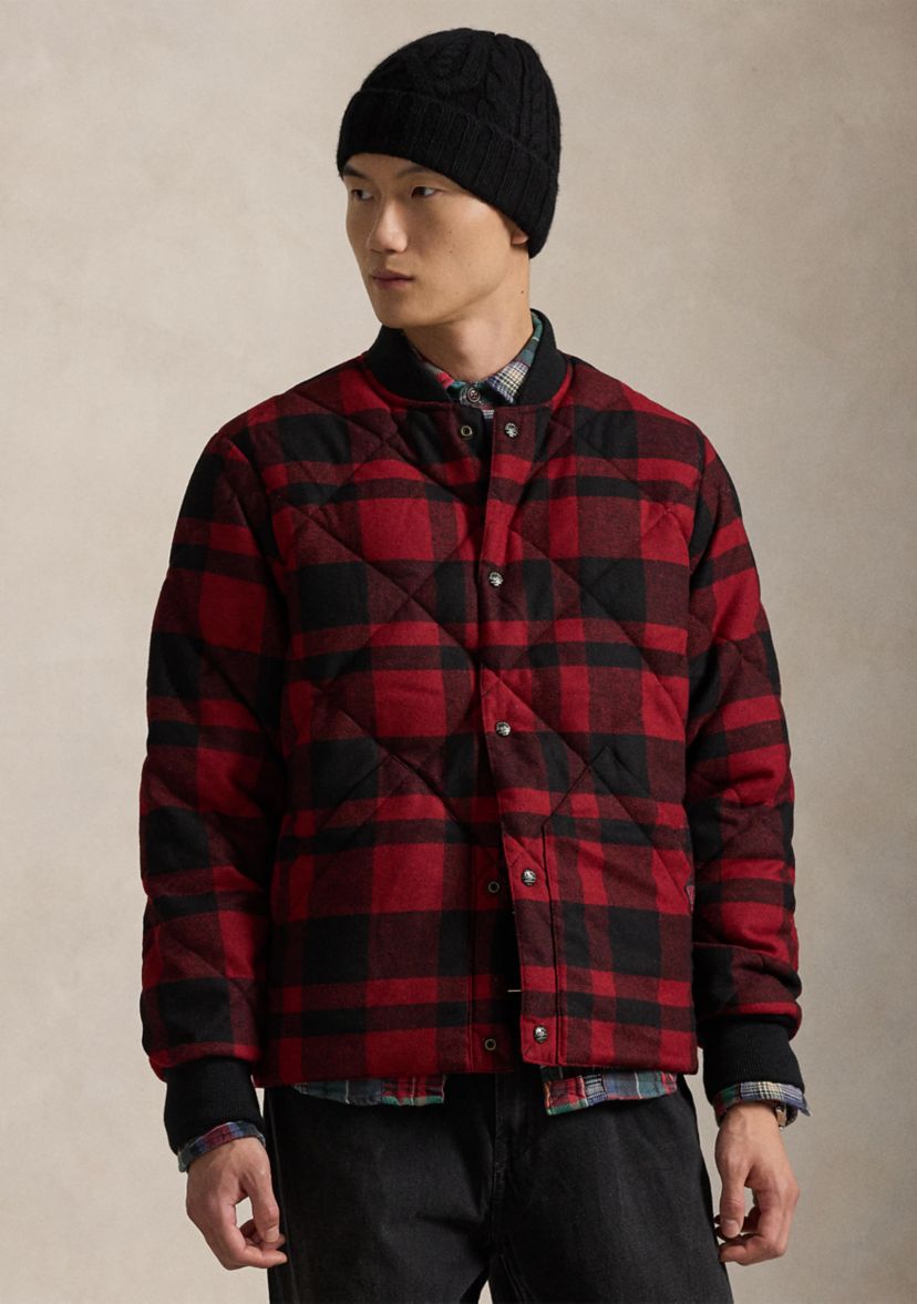 Mens Buffalo Check Wool-Blend Jacket