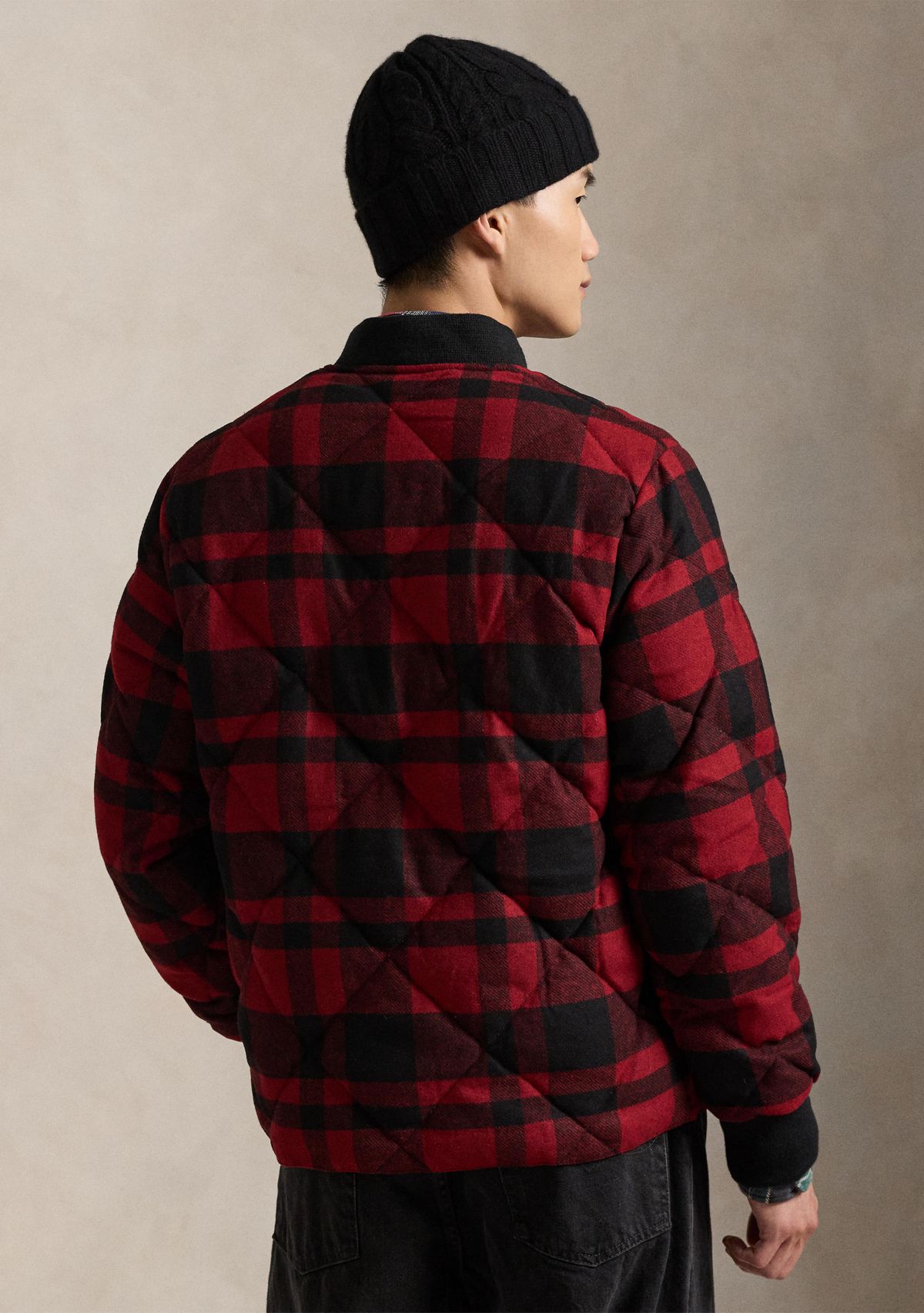 Mens Buffalo Check Wool-Blend Jacket