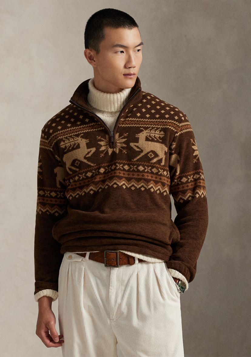 Mens Brushed Fleece 1/4 Zip Pullover