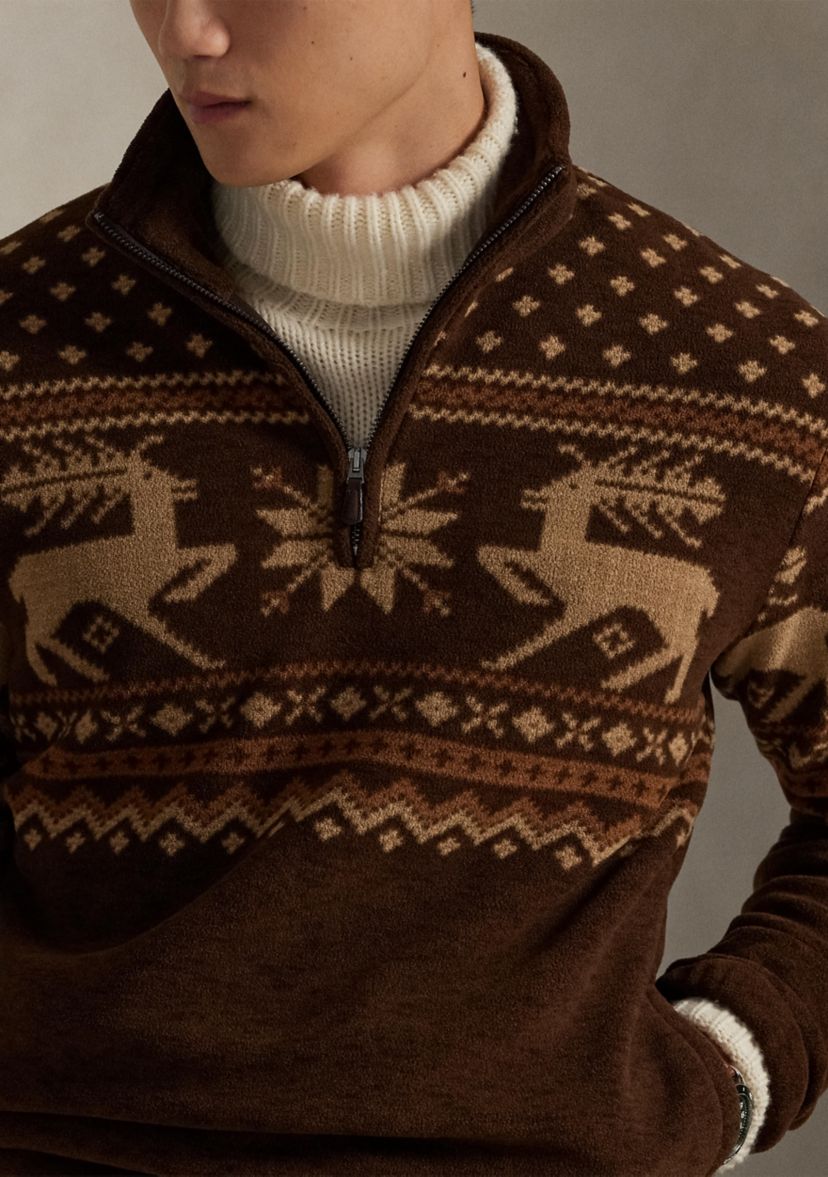 Mens Brushed Fleece 1/4 Zip Pullover