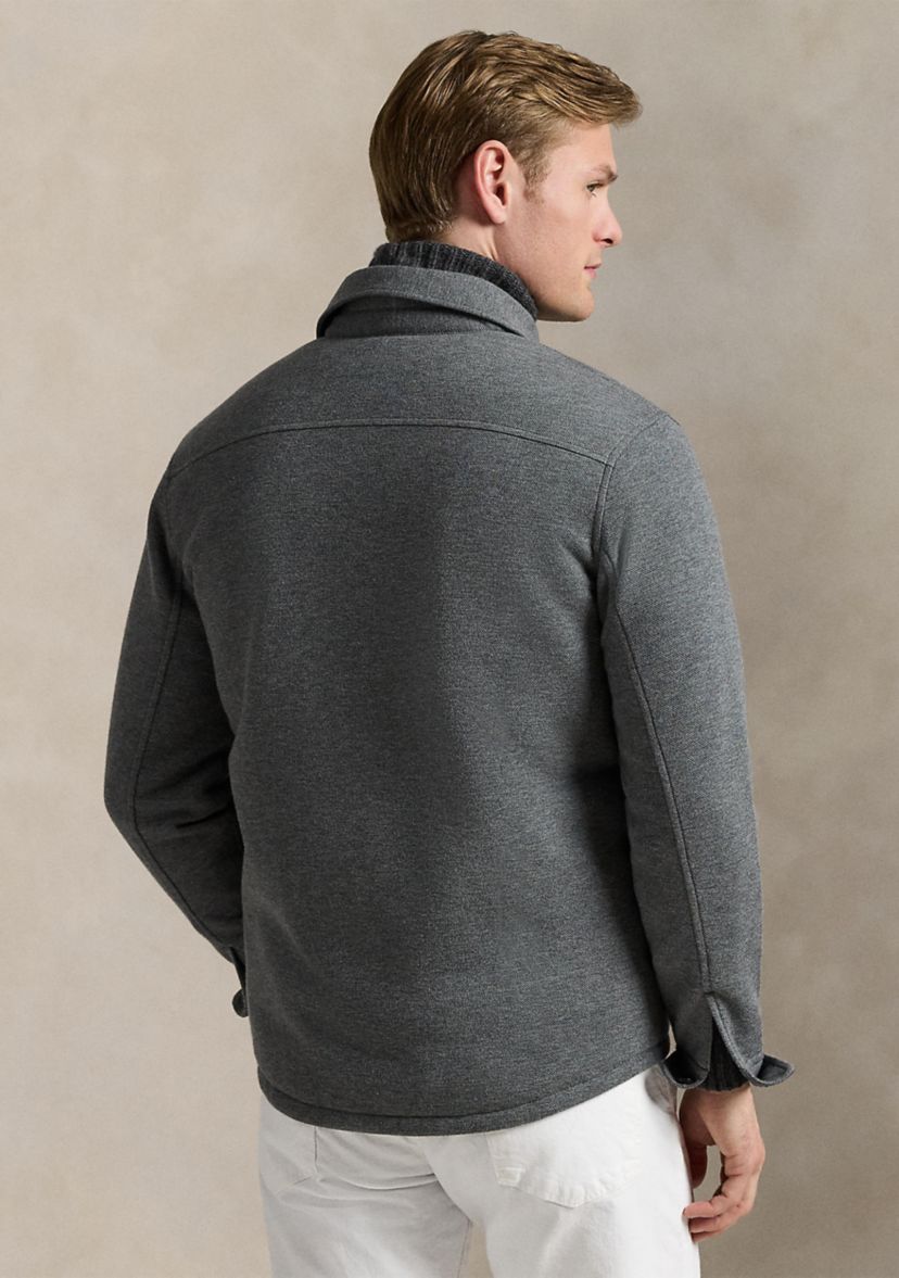 Double-Knit Mesh Shirt Jacket