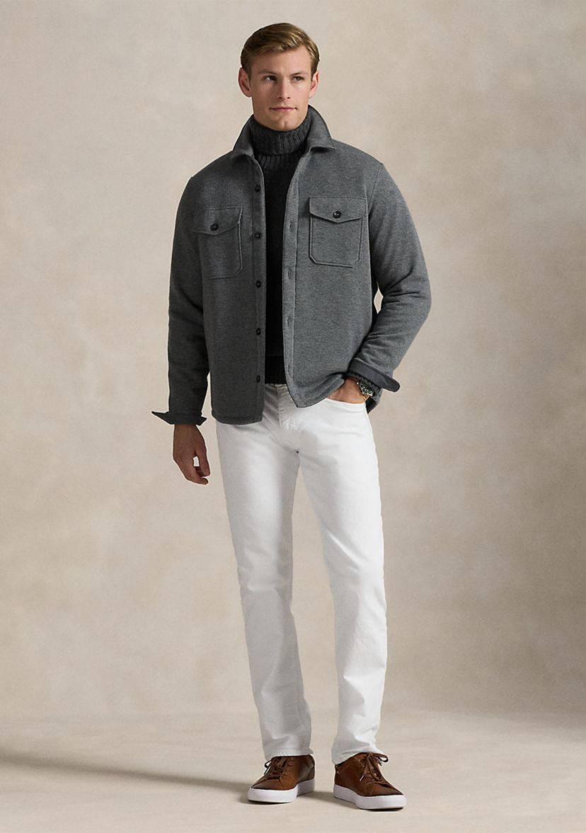 Double-Knit Mesh Shirt Jacket