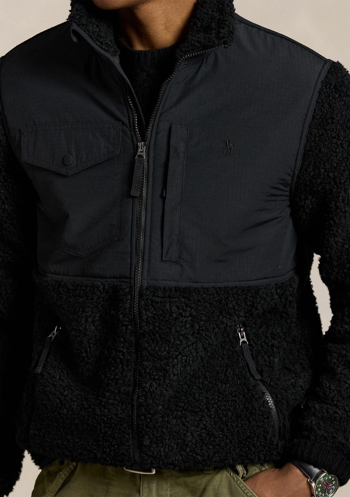 Hybrid Mock Neck Jacket