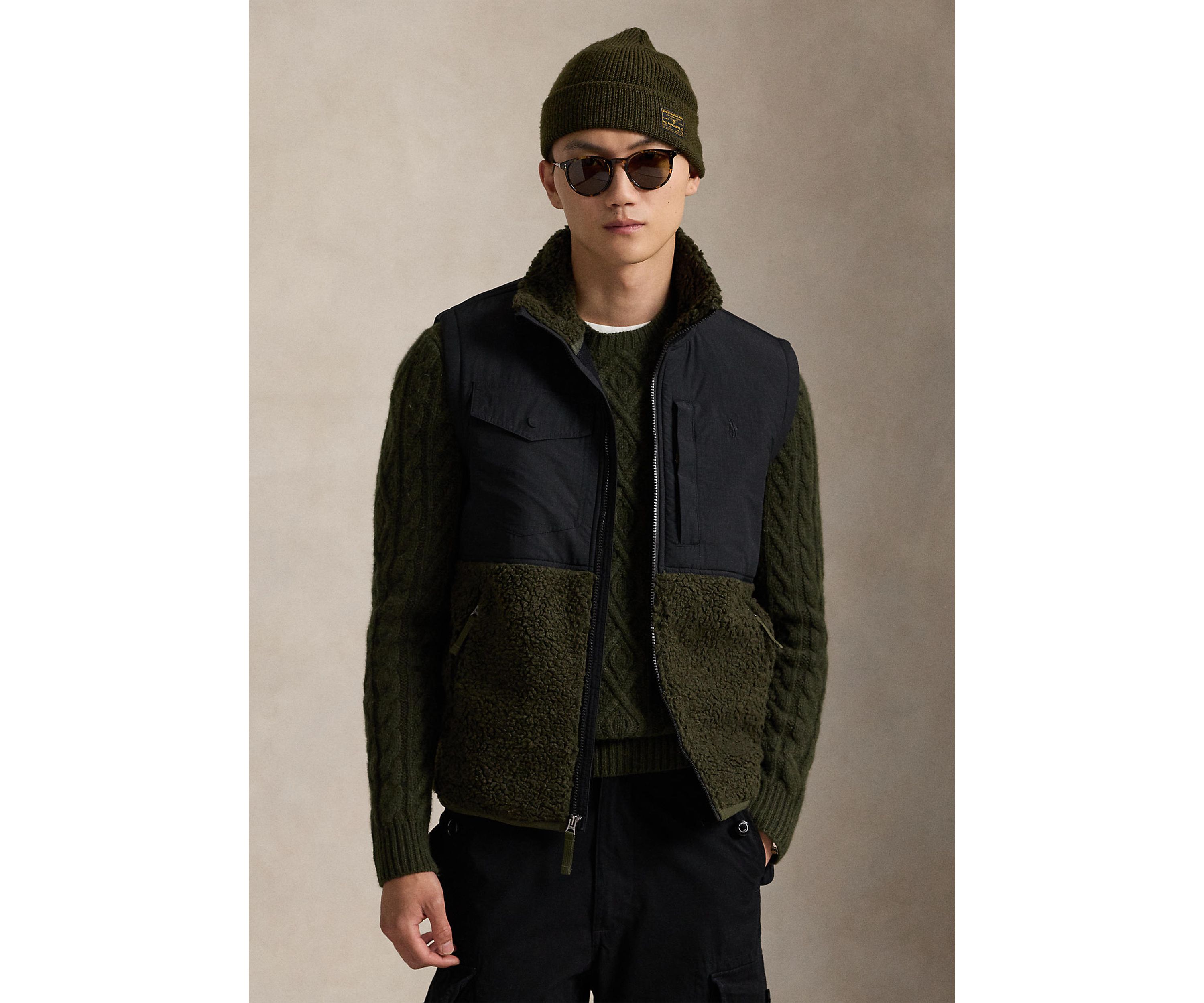 Hybrid Mock Neck Vest