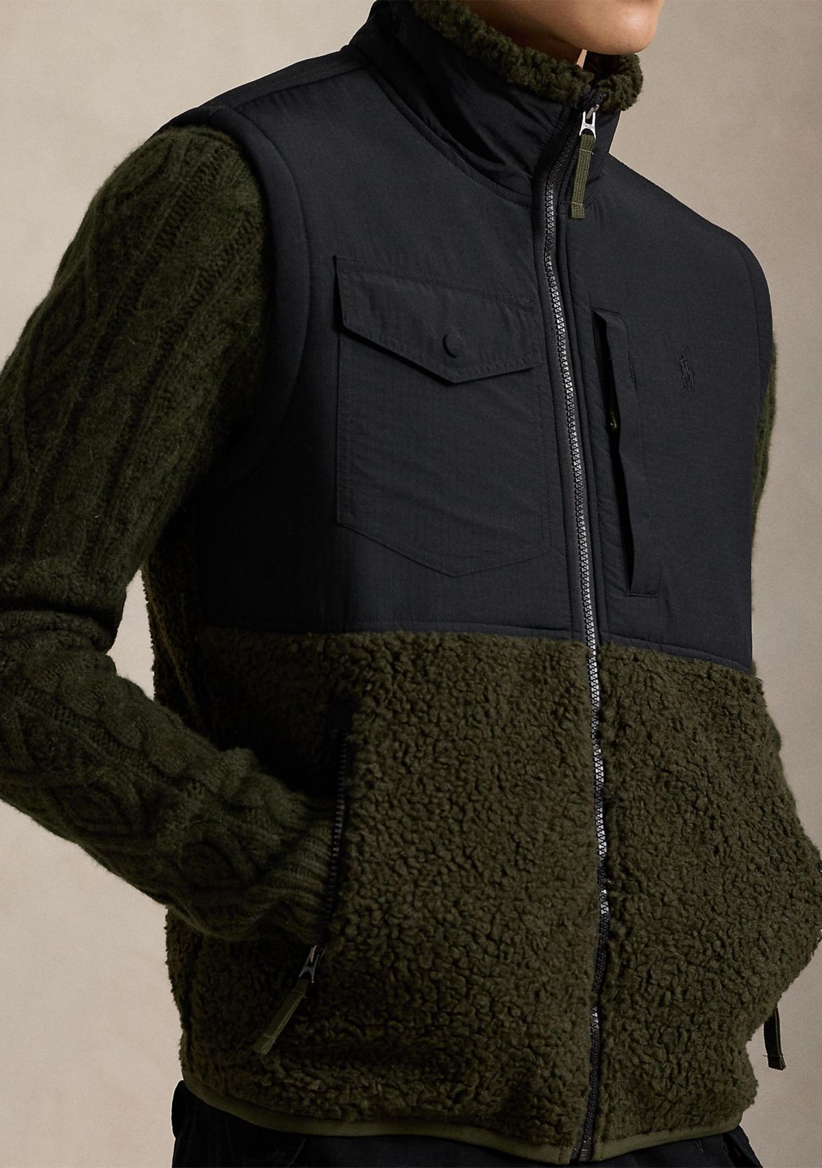 Hybrid Mock Neck Vest