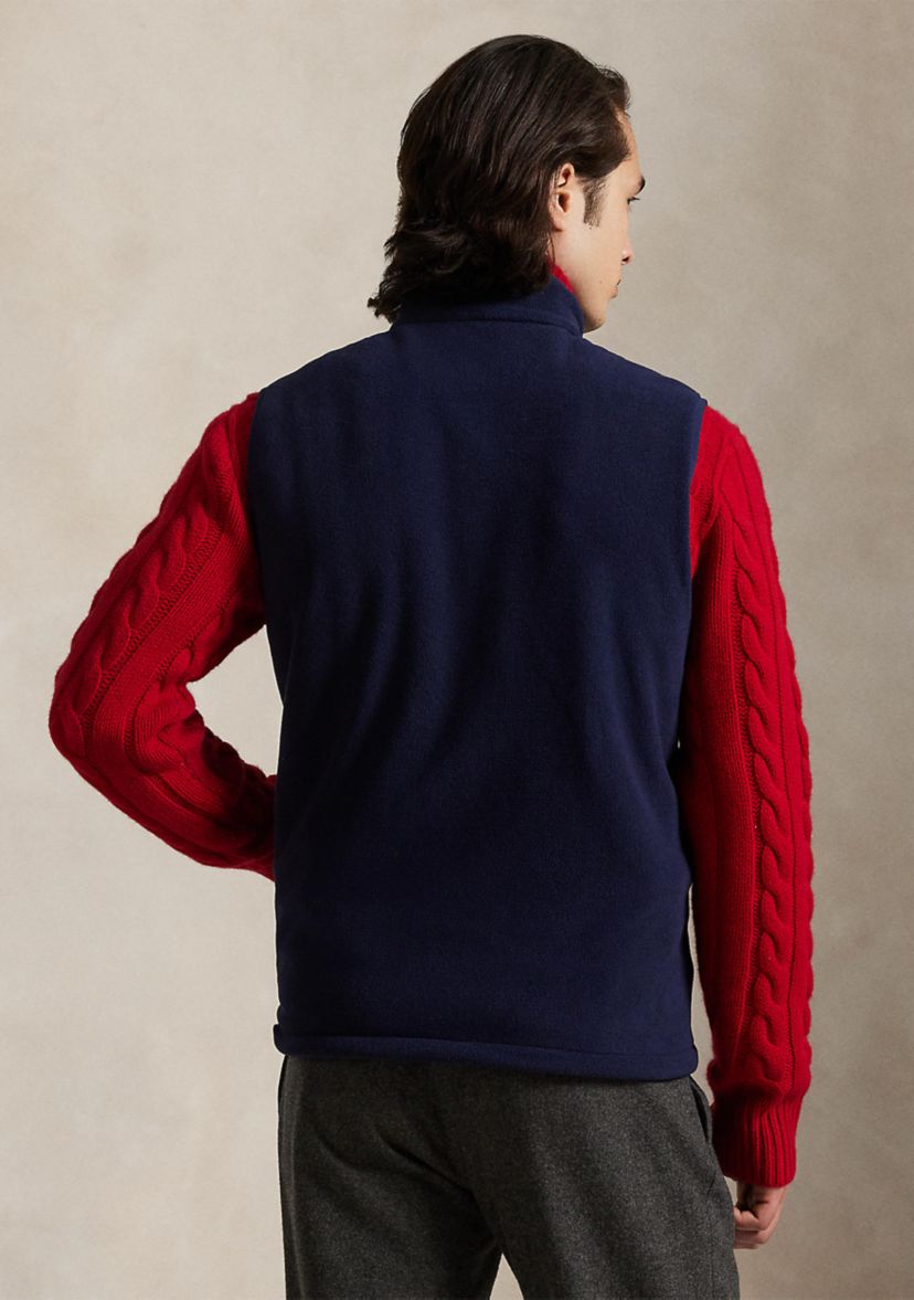 Brushed Fleece Mock neck Vest