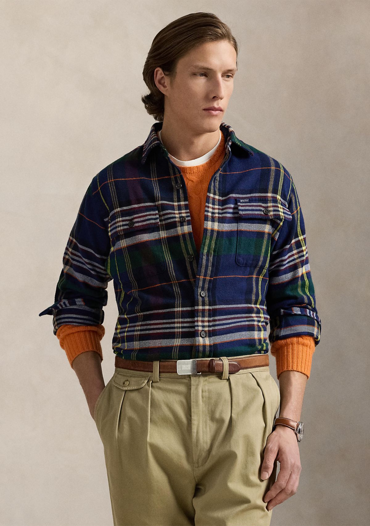 Classic Plaid Brushed Flannel Work shirt