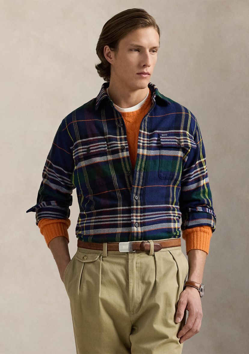 Classic Plaid Brushed Flannel Work shirt