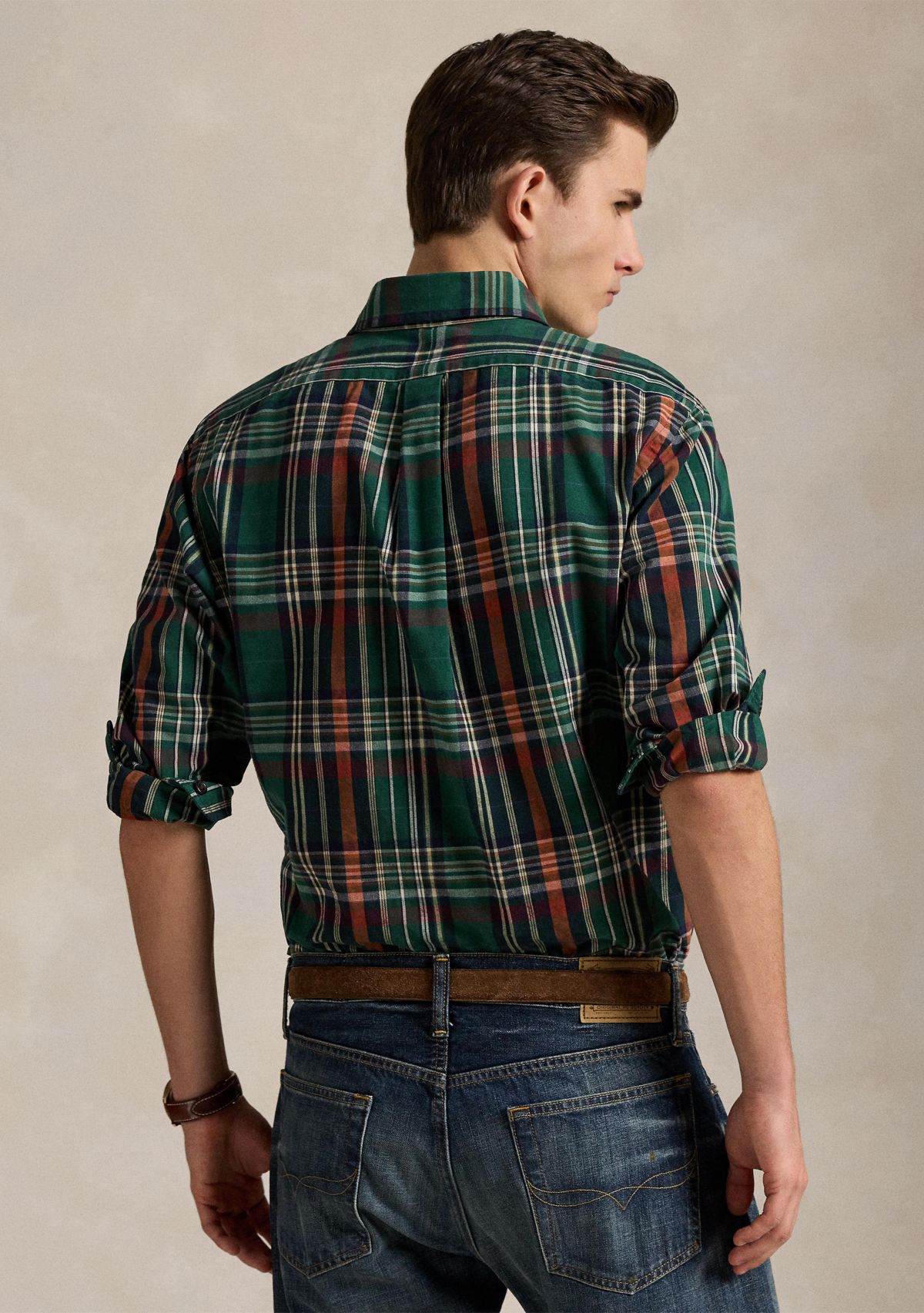 Classic Fit Plaid Oxford Shirt