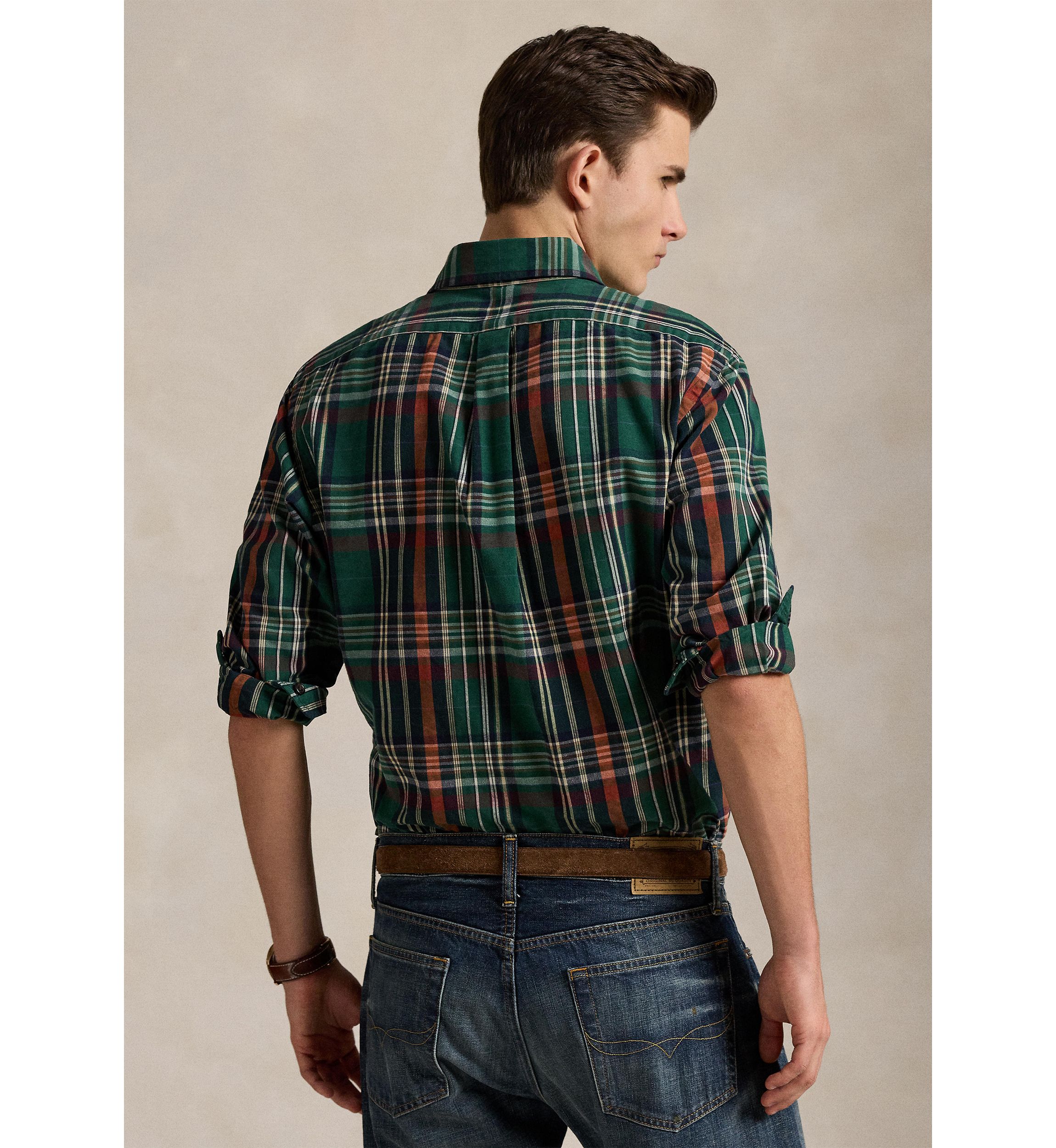 Classic Fit Plaid Oxford Shirt