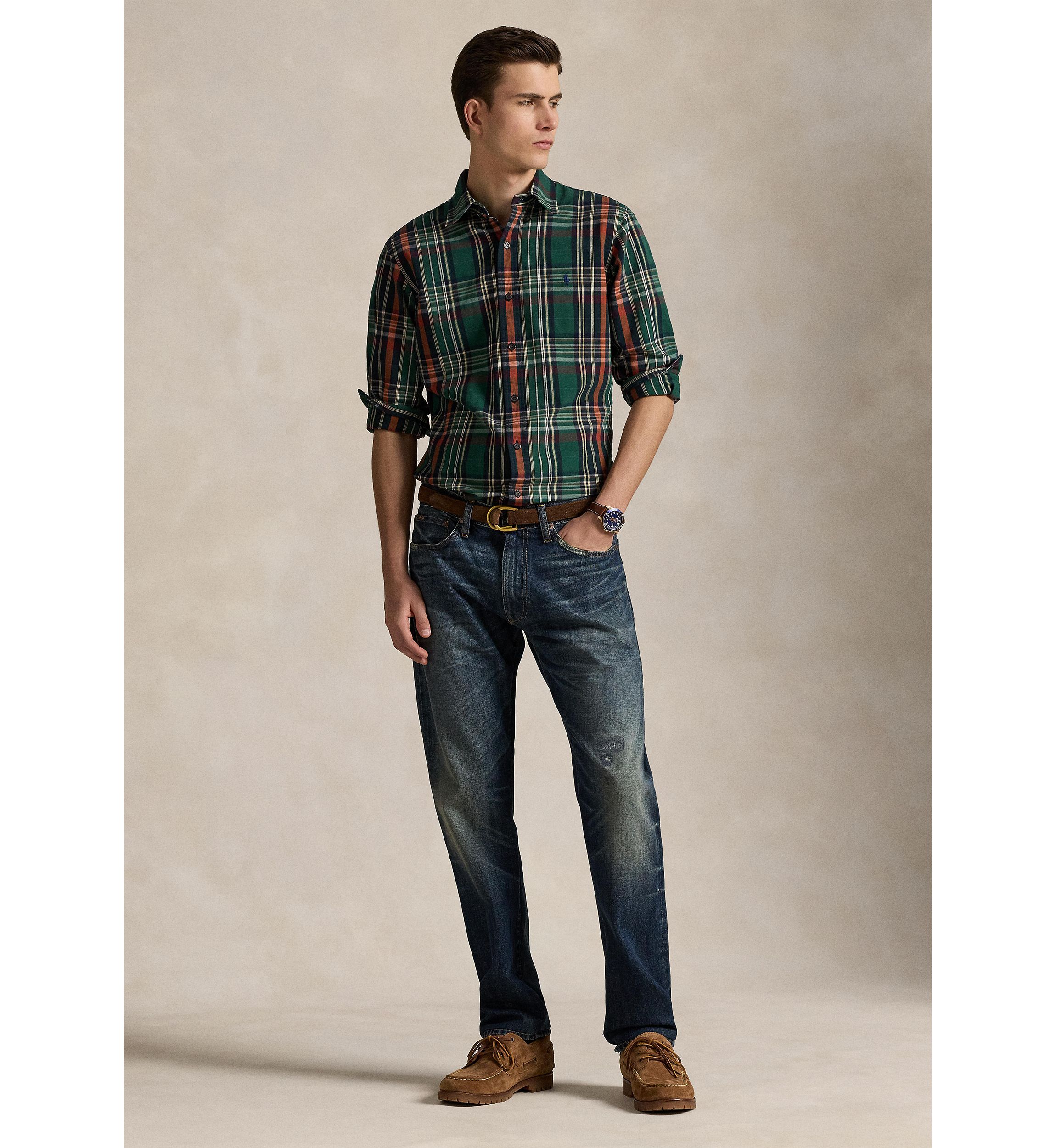 Classic Fit Plaid Oxford Shirt